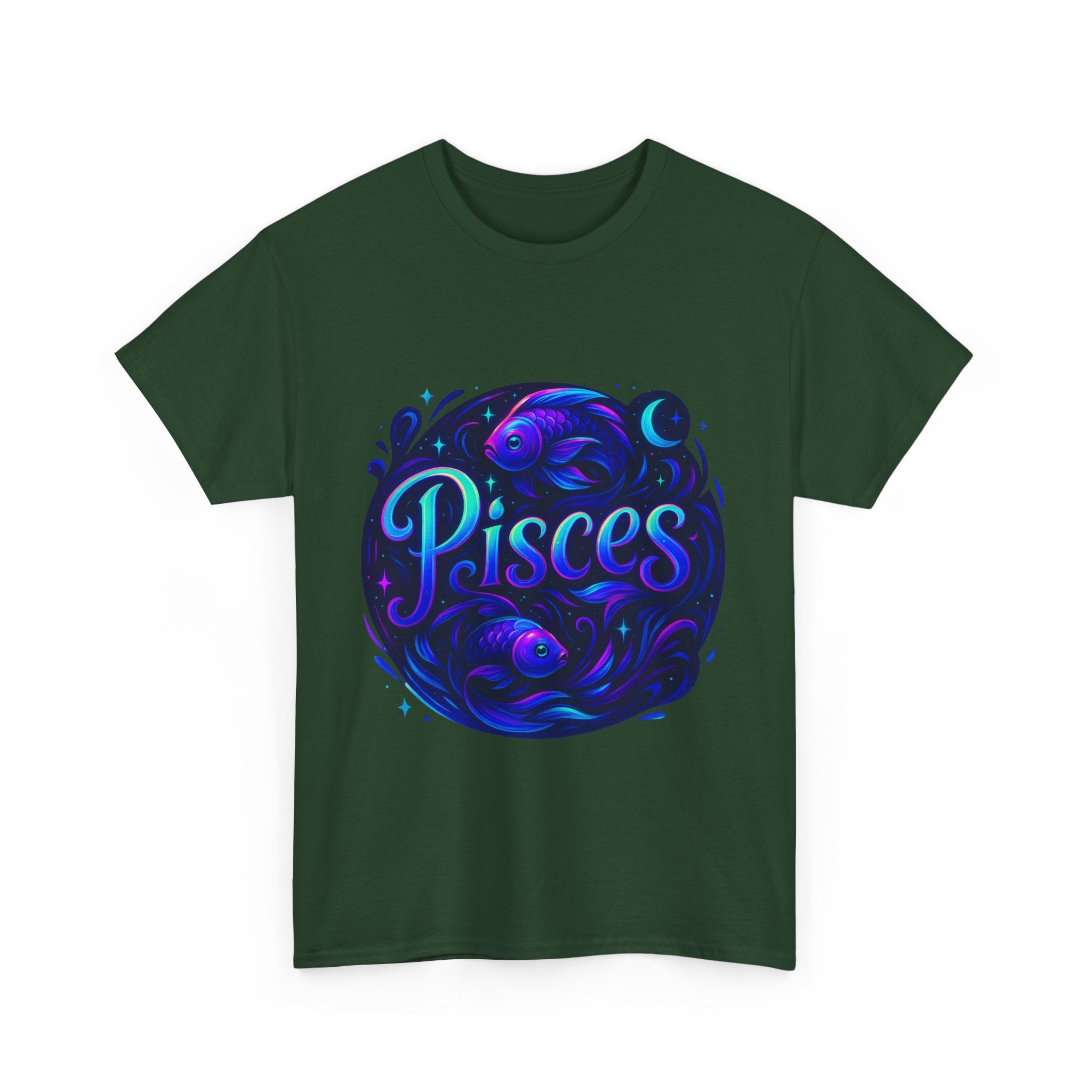Neon Pisces Zodiac Tee