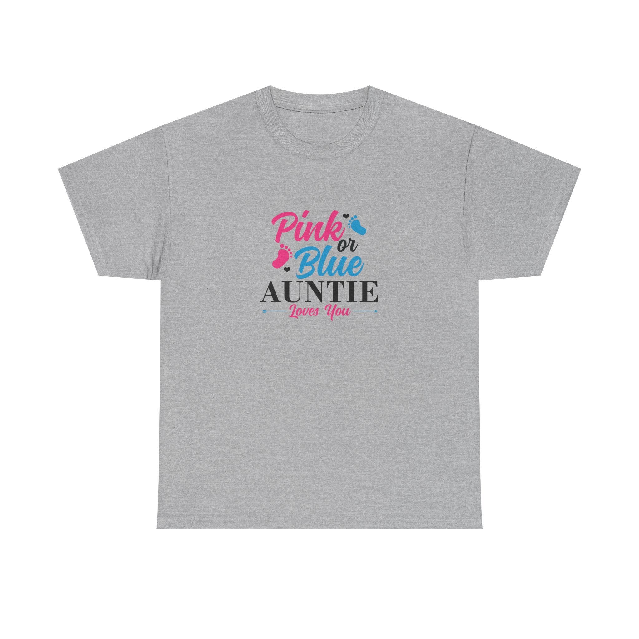Graphic Tee - Pink or Blue Auntie Loves You Shirt