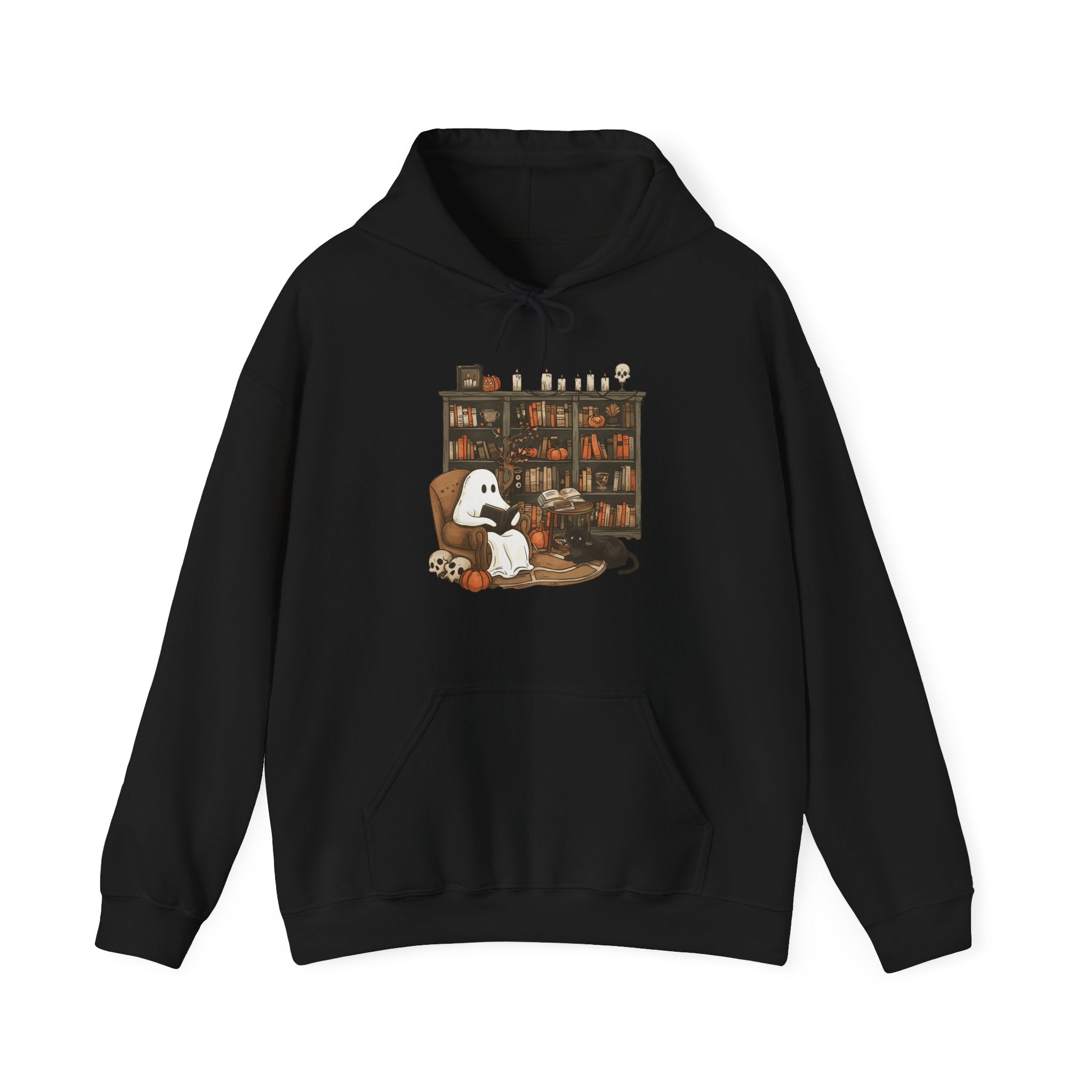 Ghost Reading Book Halloween Hoodie