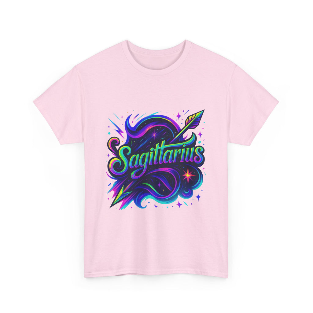 Neon Sagittarius Zodiac Tee