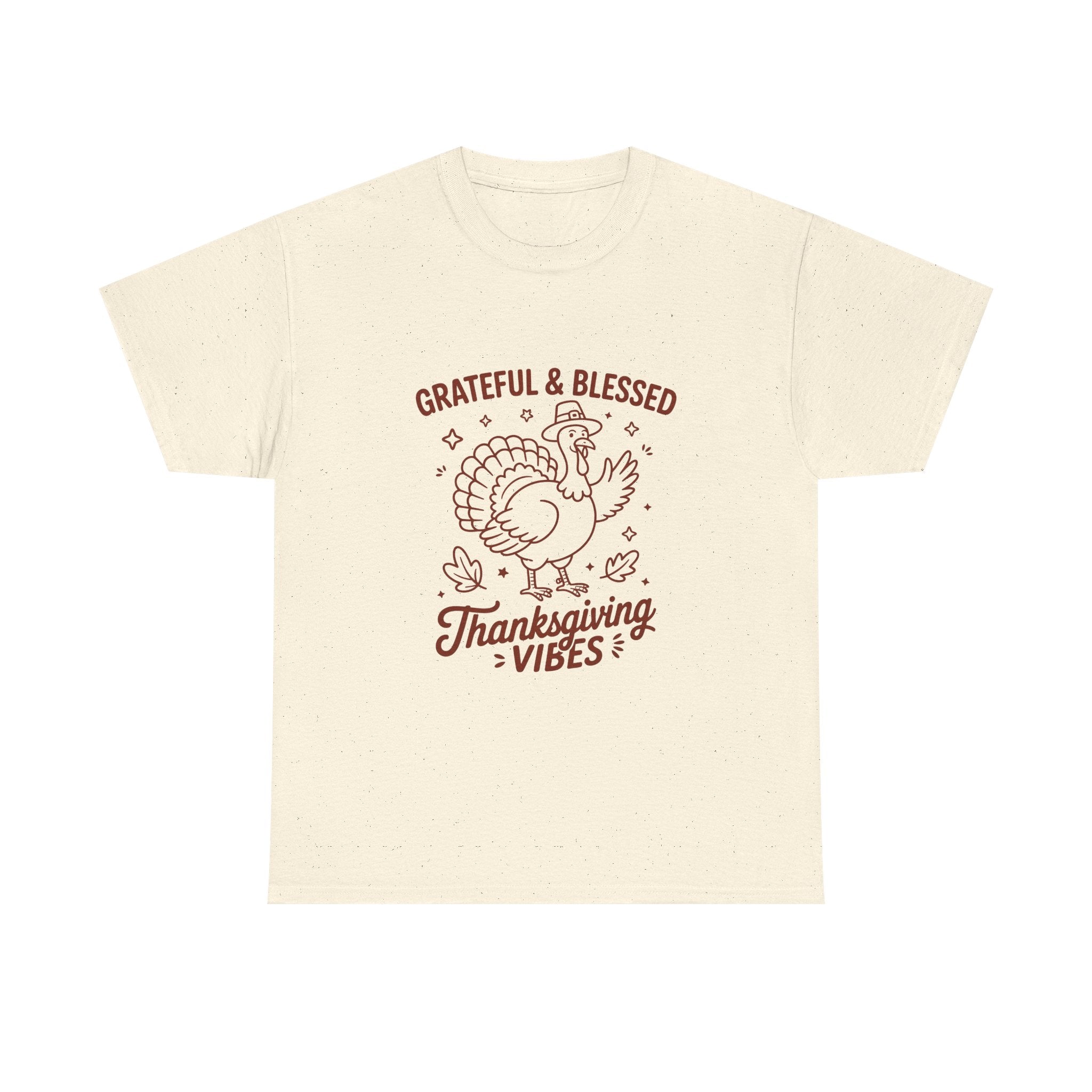 thankful & blessed, thanksgiving vibes graphic Tee