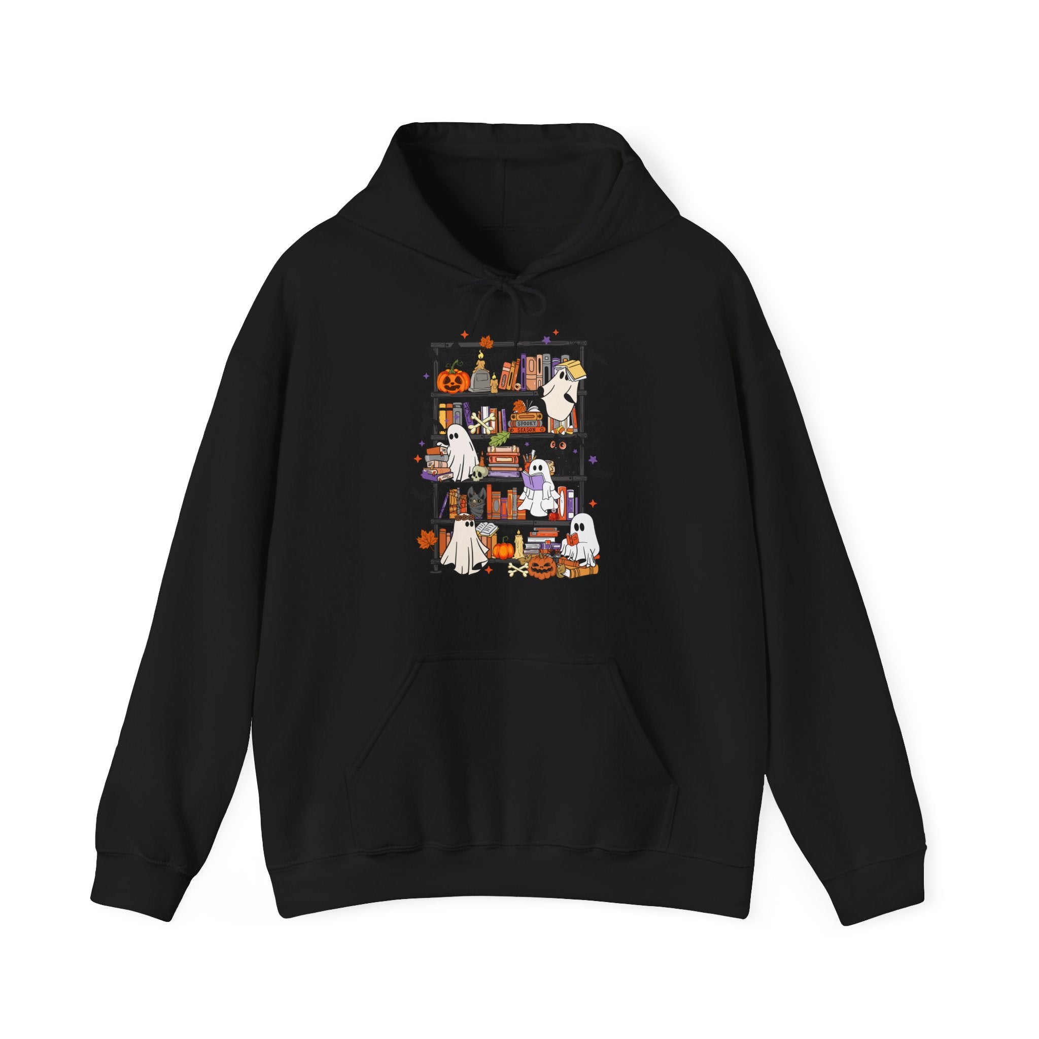 Ghost Reading Books Halloween Hoodie