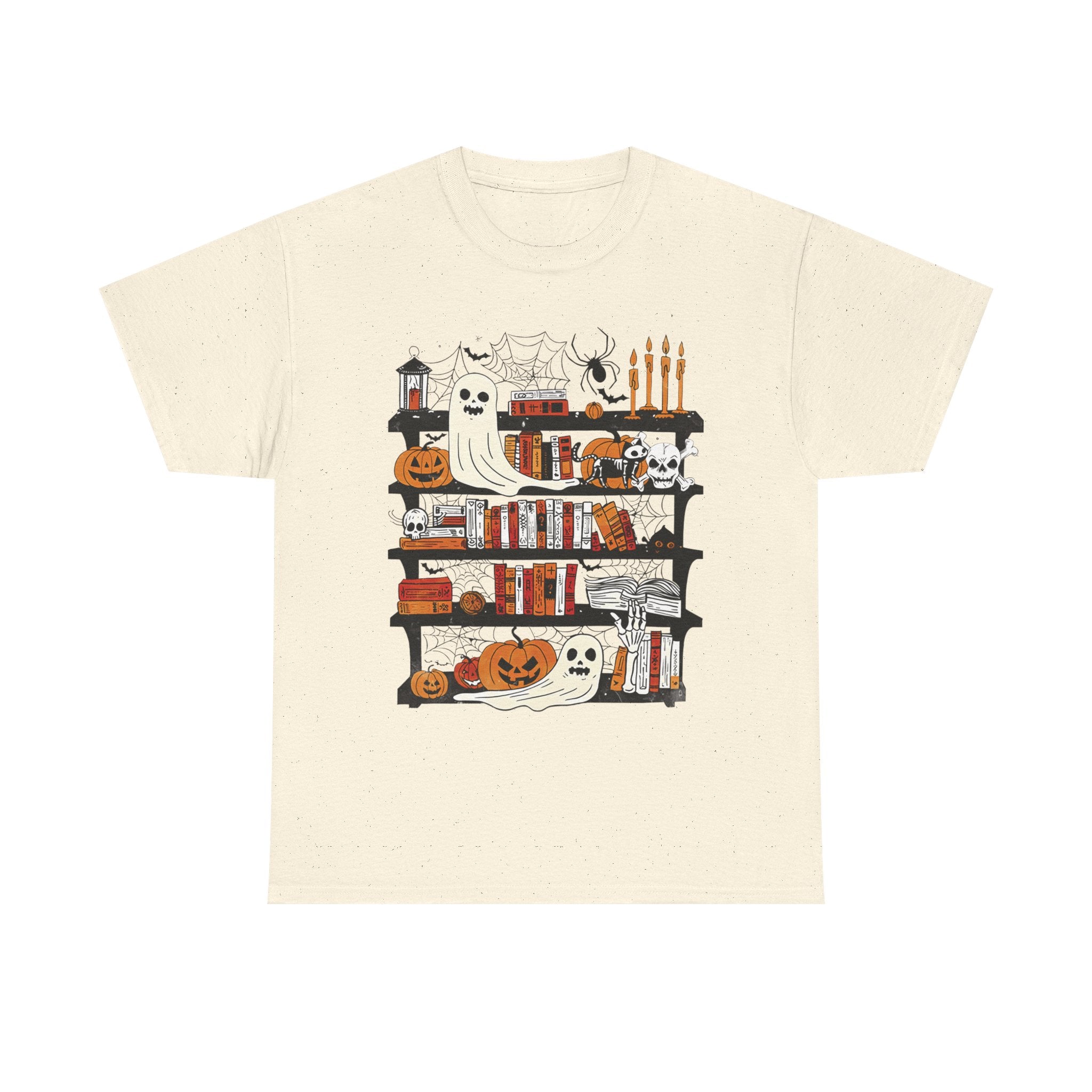 Funny Ghost Book Lovers Halloween Library Spooky Season Long Sleeve T-Shirt