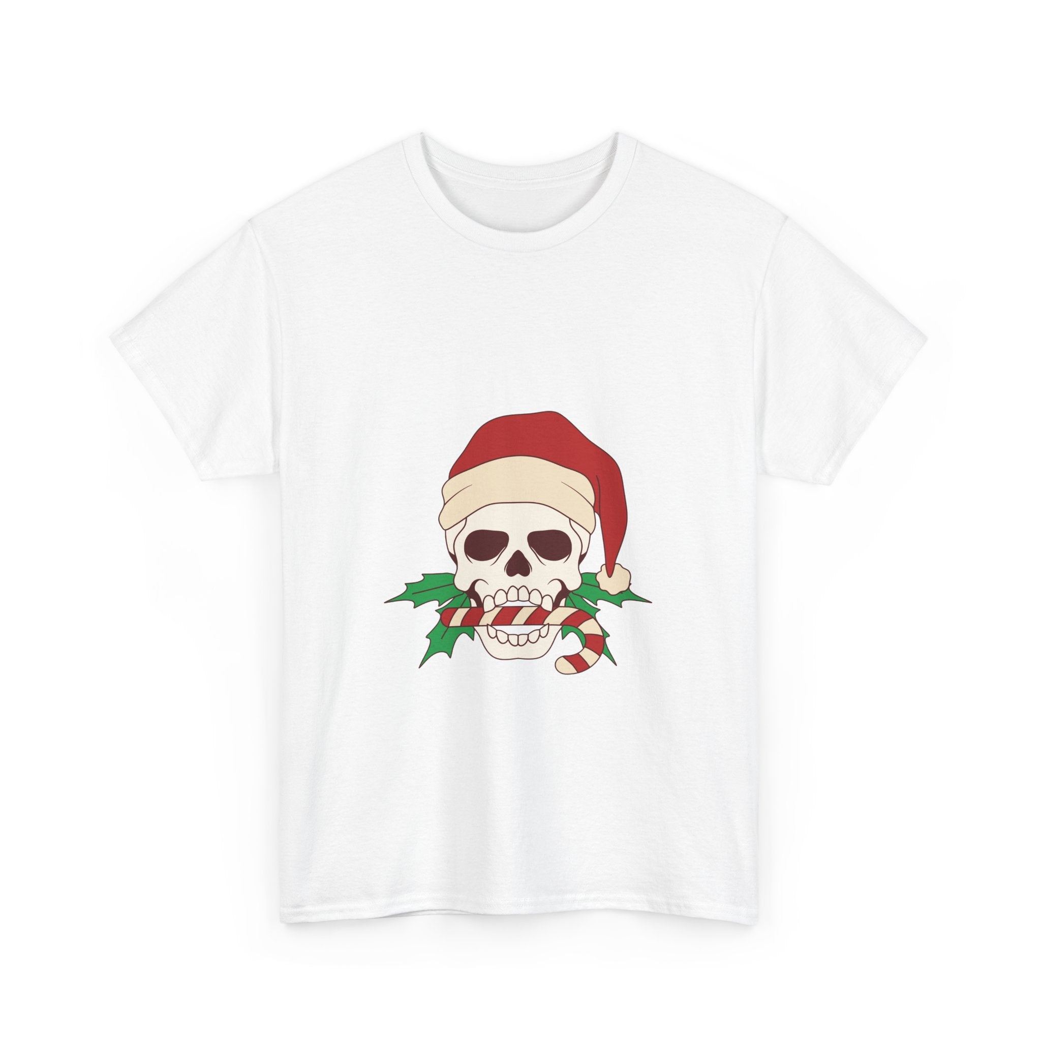 Candy Cane Skull Graphic Tee