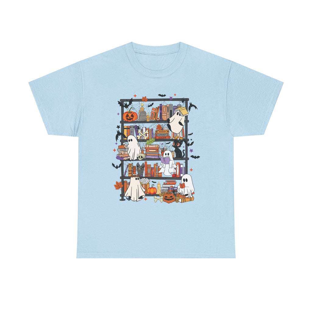 Ghost Reading Books Halloween Book Lover T-Shirt