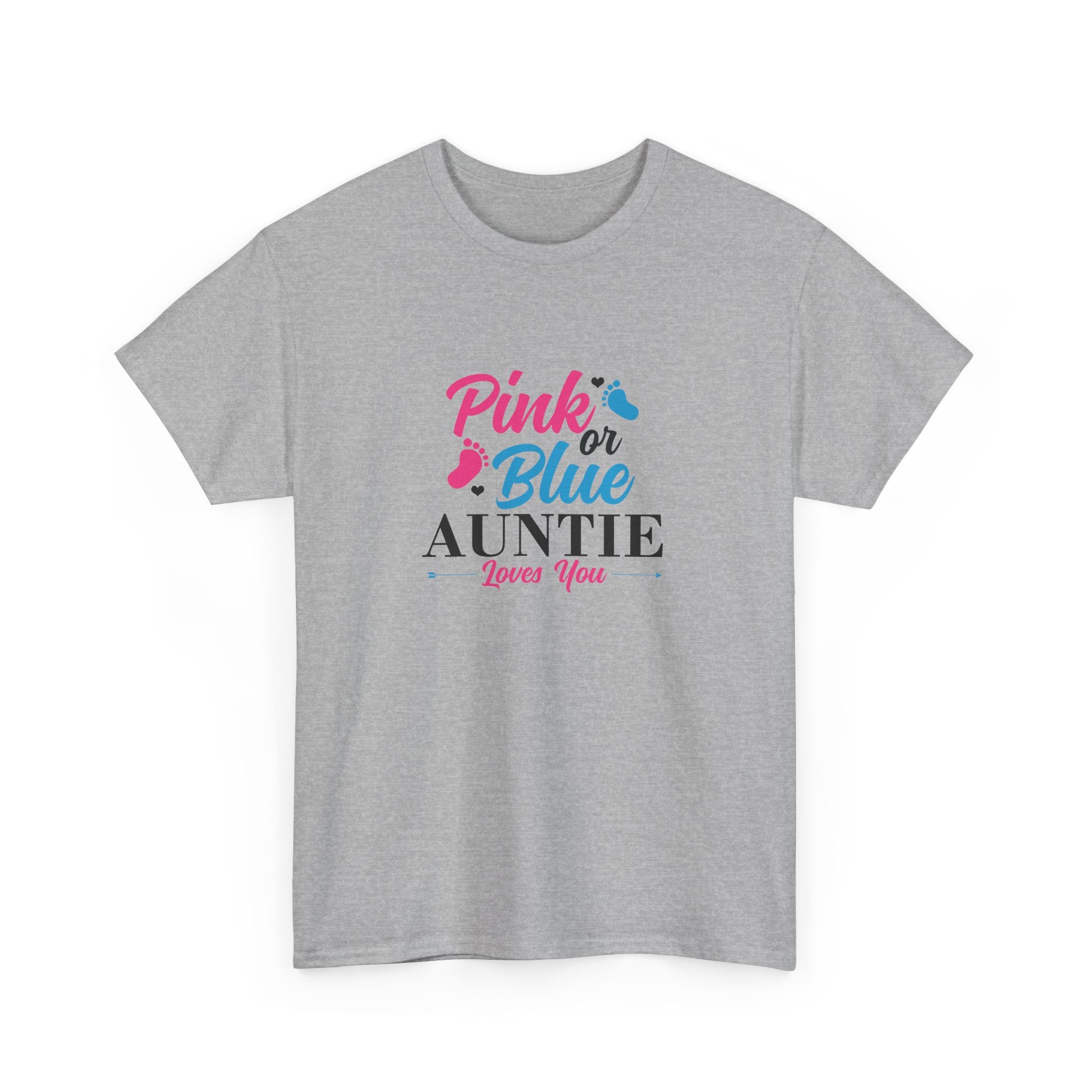 Graphic Tee - Pink or Blue Auntie Loves You Shirt