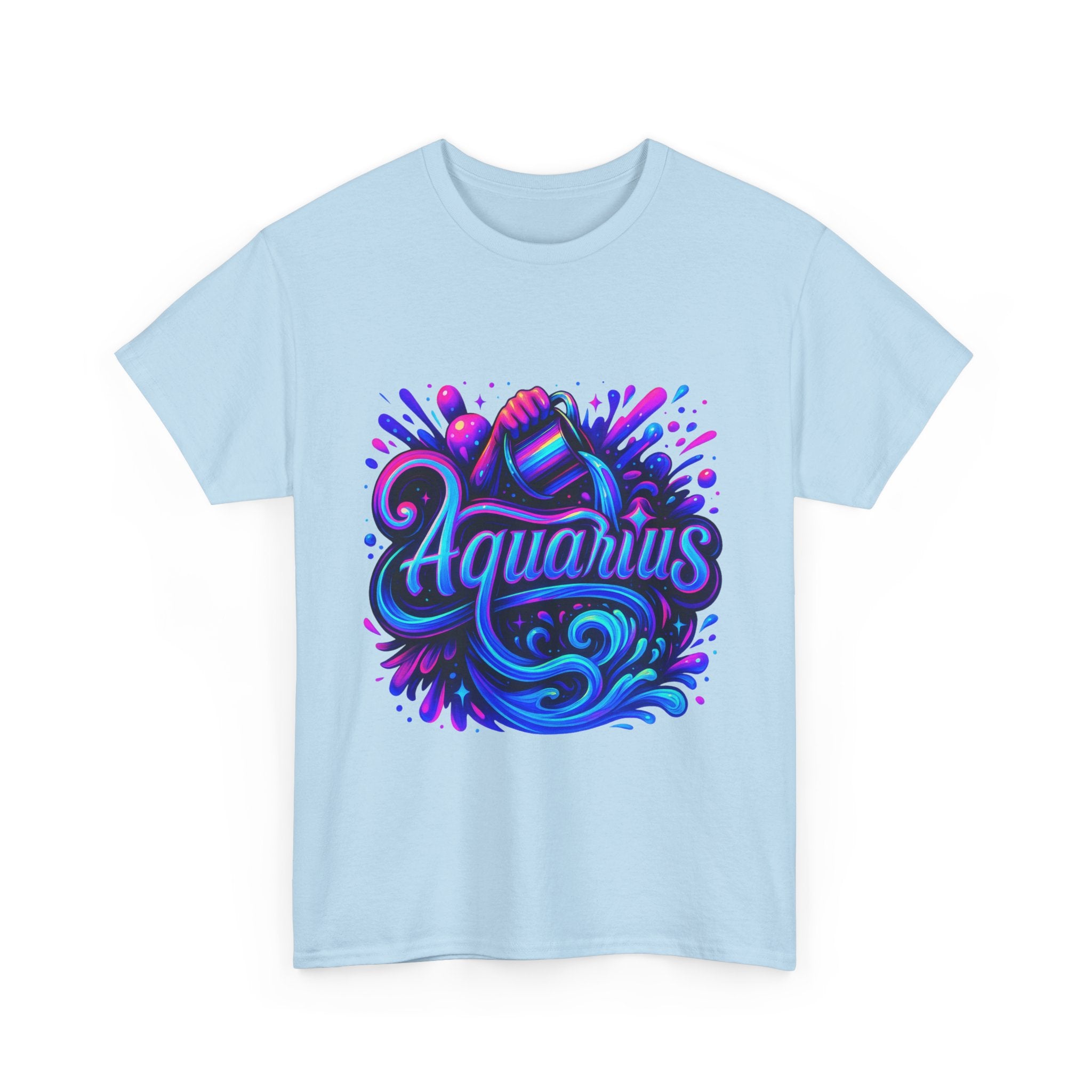 Neon Aquarius Zodiac Tee