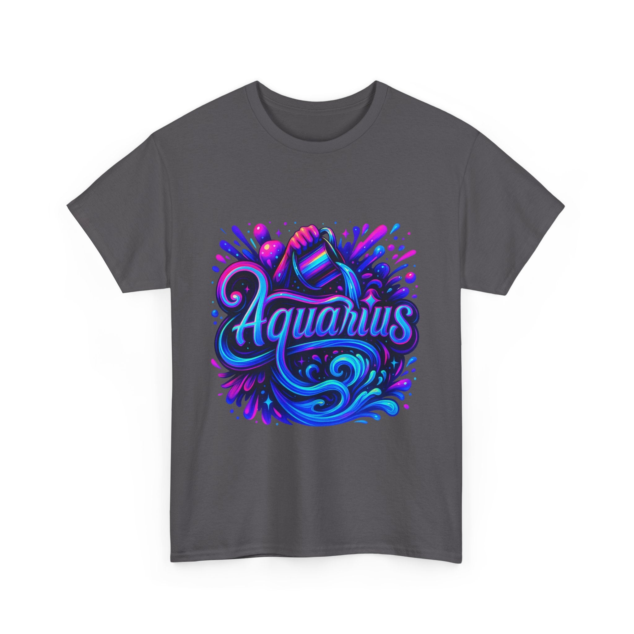 Neon Aquarius Zodiac Tee