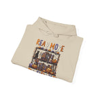 Spooky Halloween Bookshelf Bookcase Read More Books Hoodie