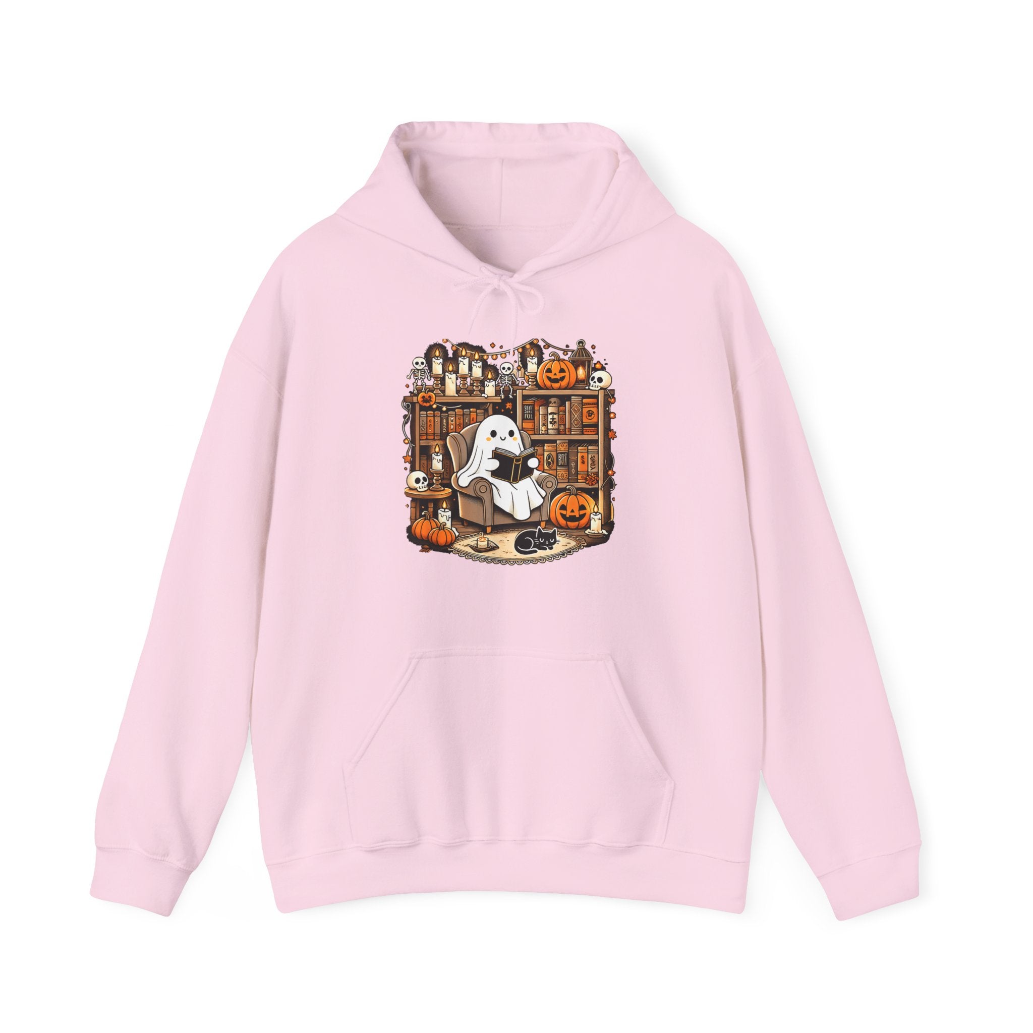 Vintage Halloween Ghost Book Lover Hoodie