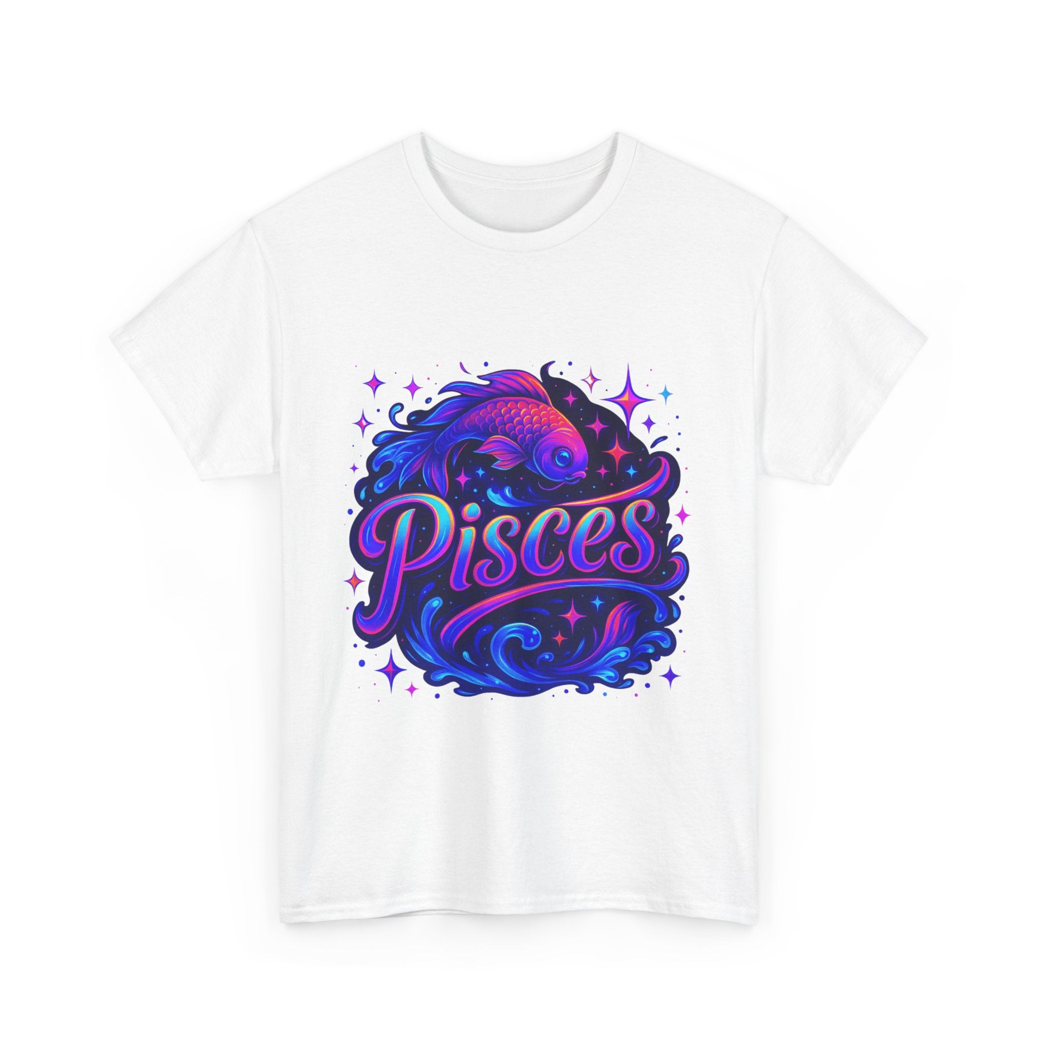Neon Pisces Zodiac Tee