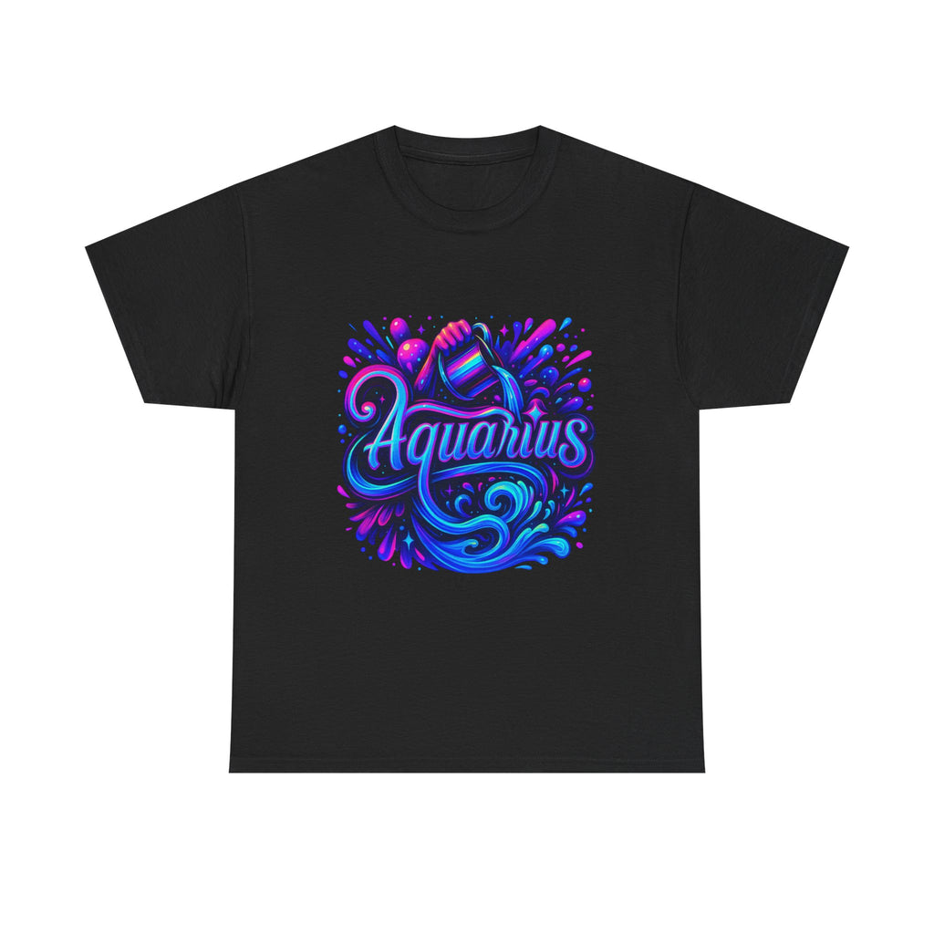 Neon Aquarius Zodiac Tee
