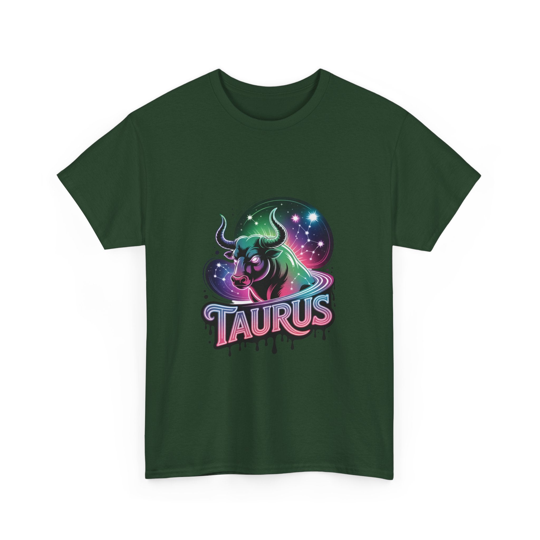 Neon Taurus Zodiac Tee