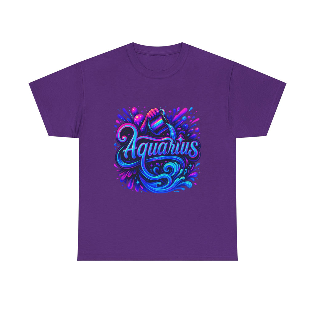 Neon Aquarius Zodiac Tee