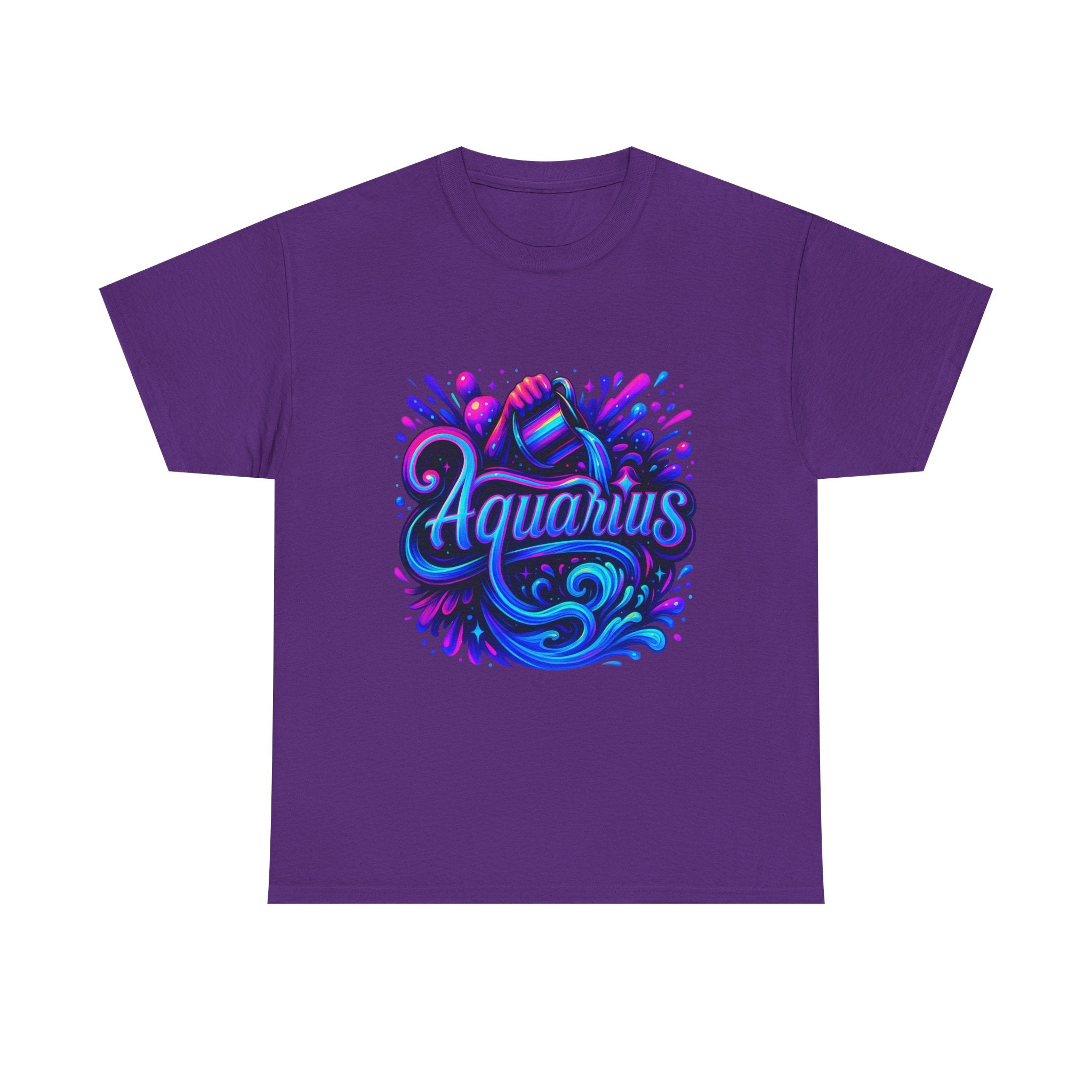 Neon Aquarius Zodiac Tee