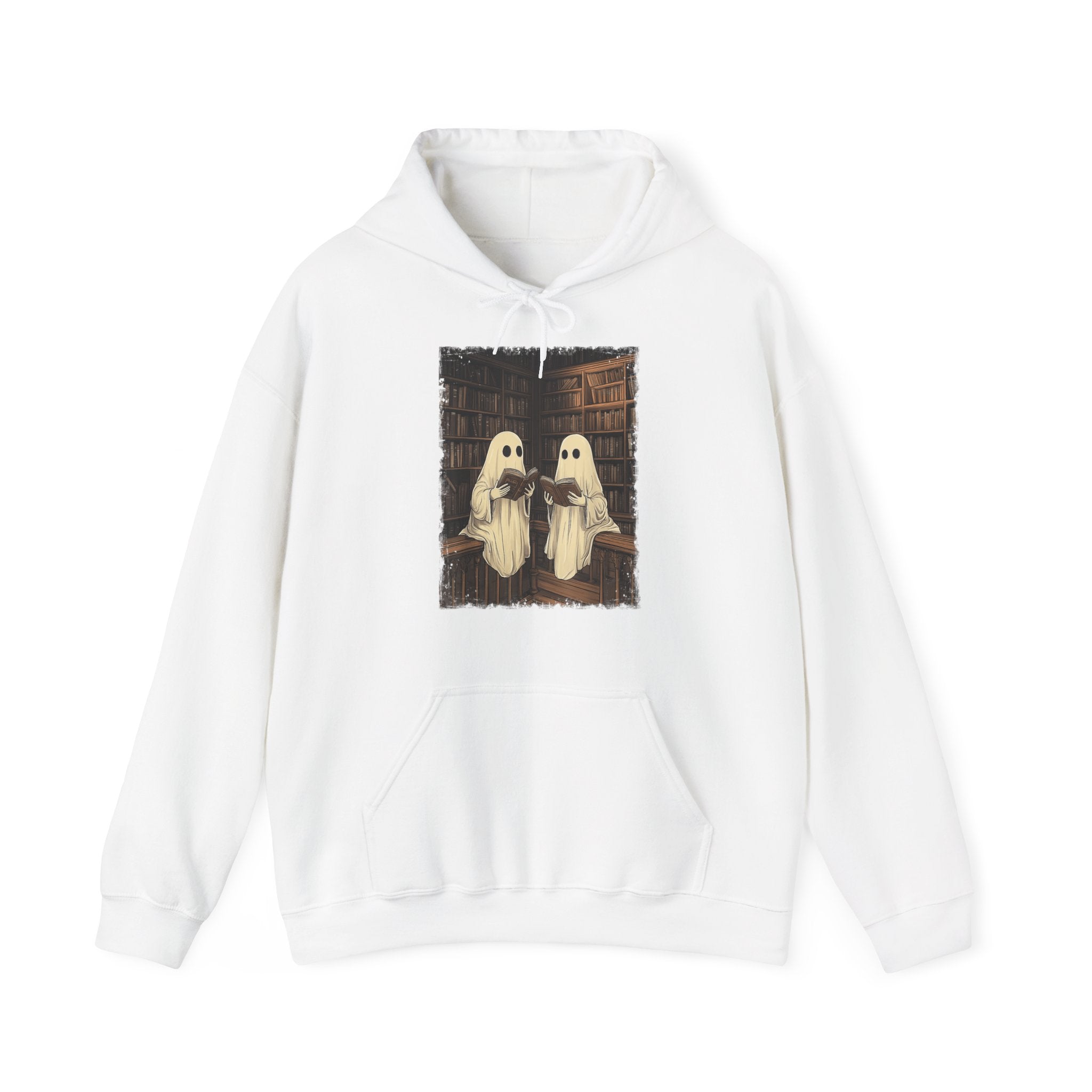 Halloween Ghost Book Reading Hoodie