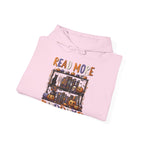 Spooky Halloween Bookshelf Bookcase Read More Books Hoodie