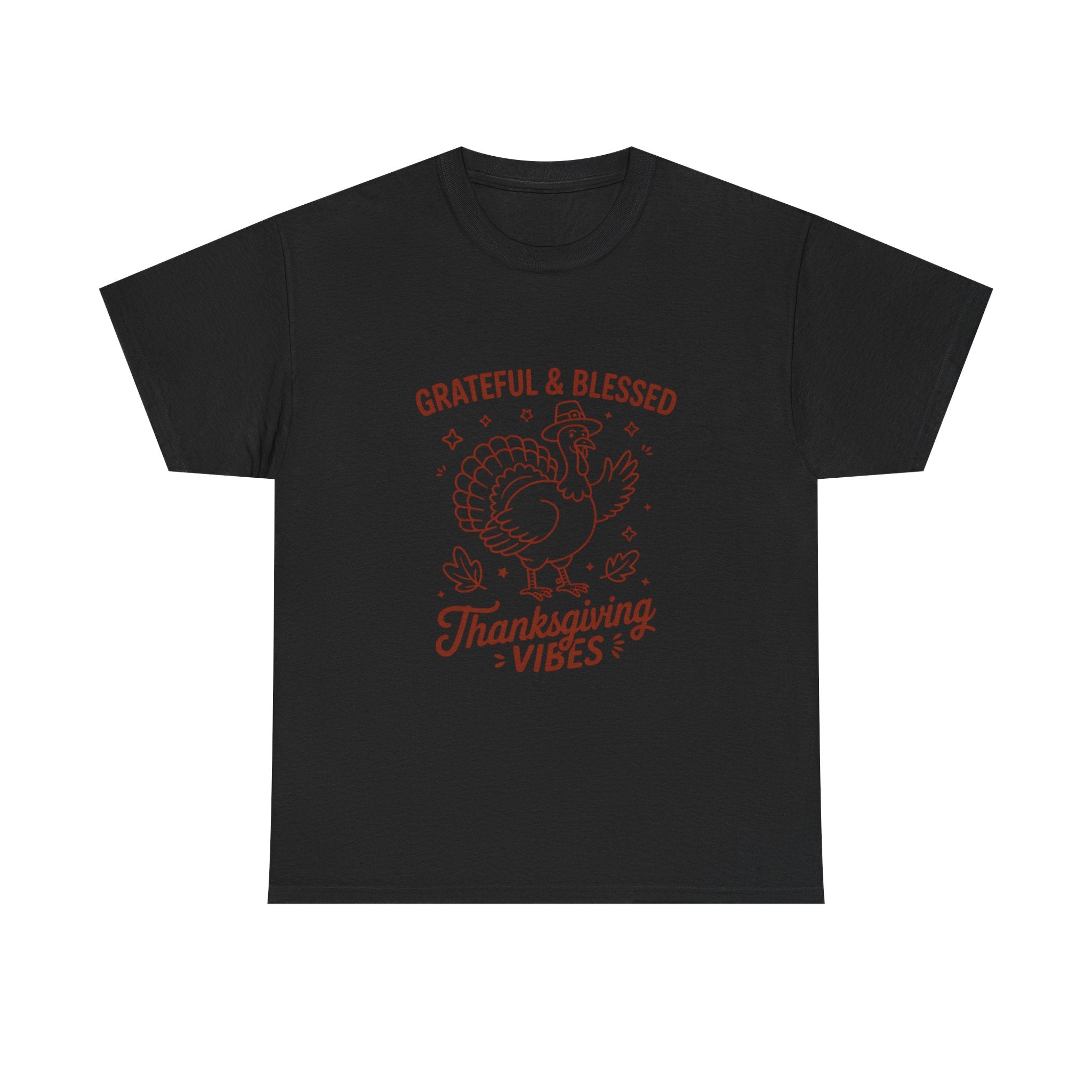 thankful & blessed, thanksgiving vibes graphic Tee