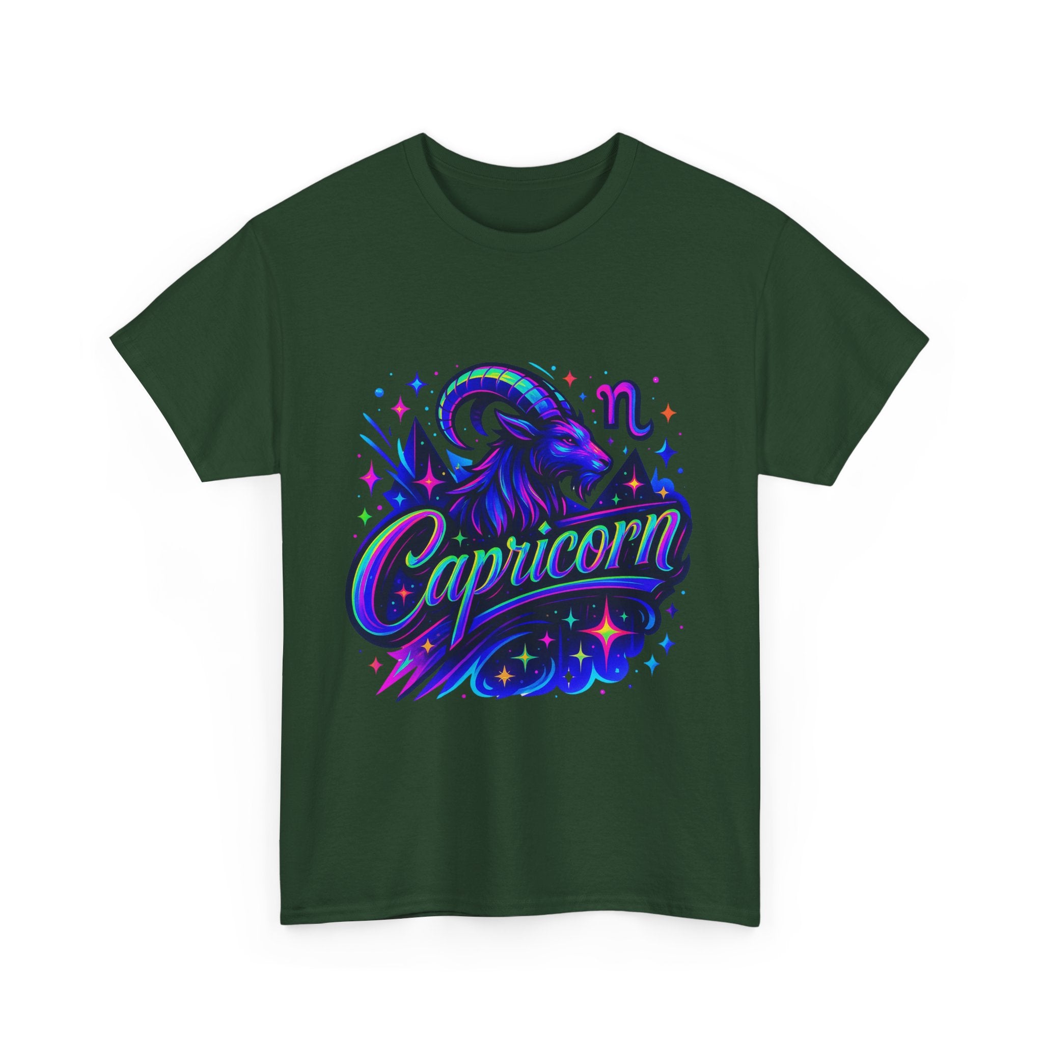 Neon Capricorn Zodiac Tee