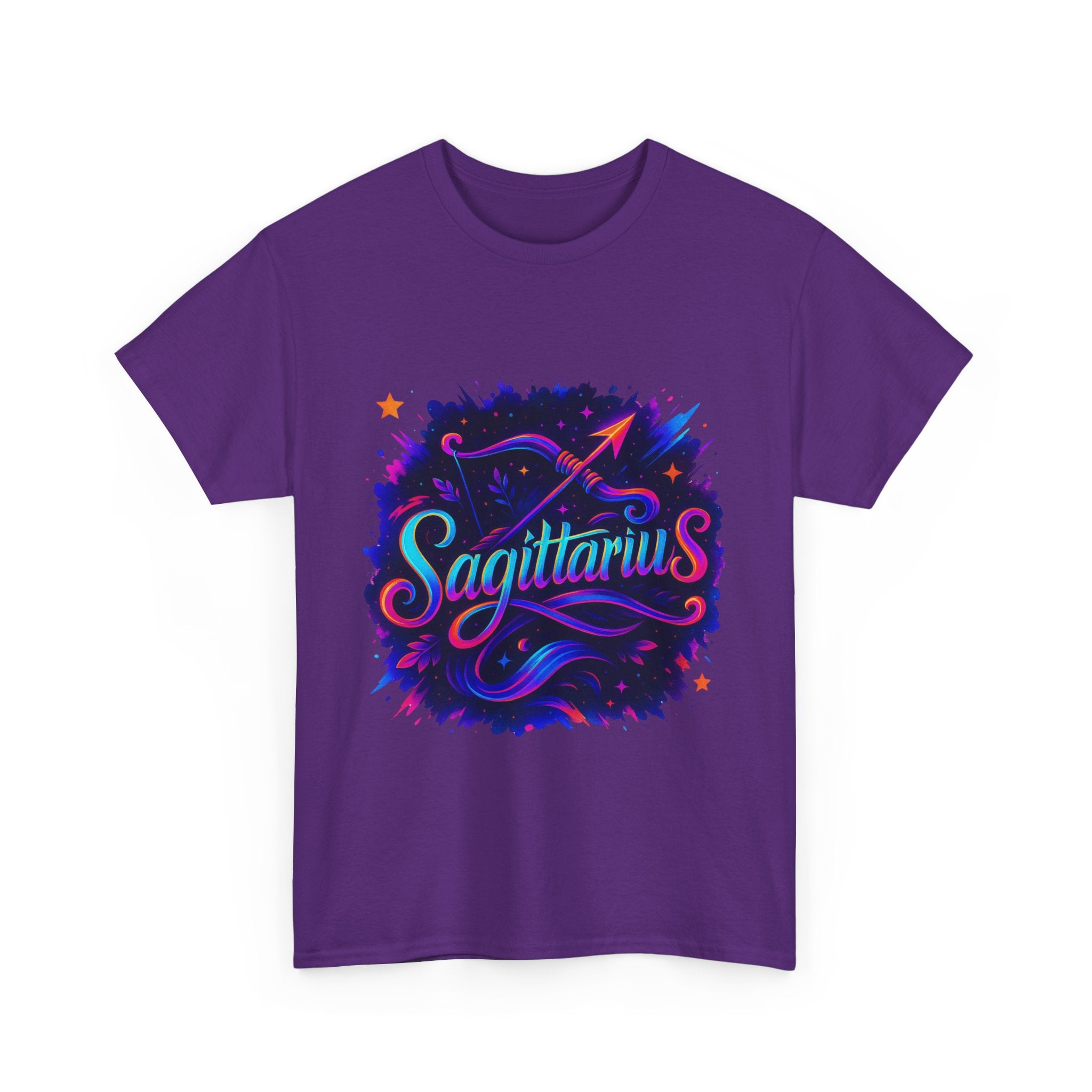 Neon Sagittarius Zodiac Tee