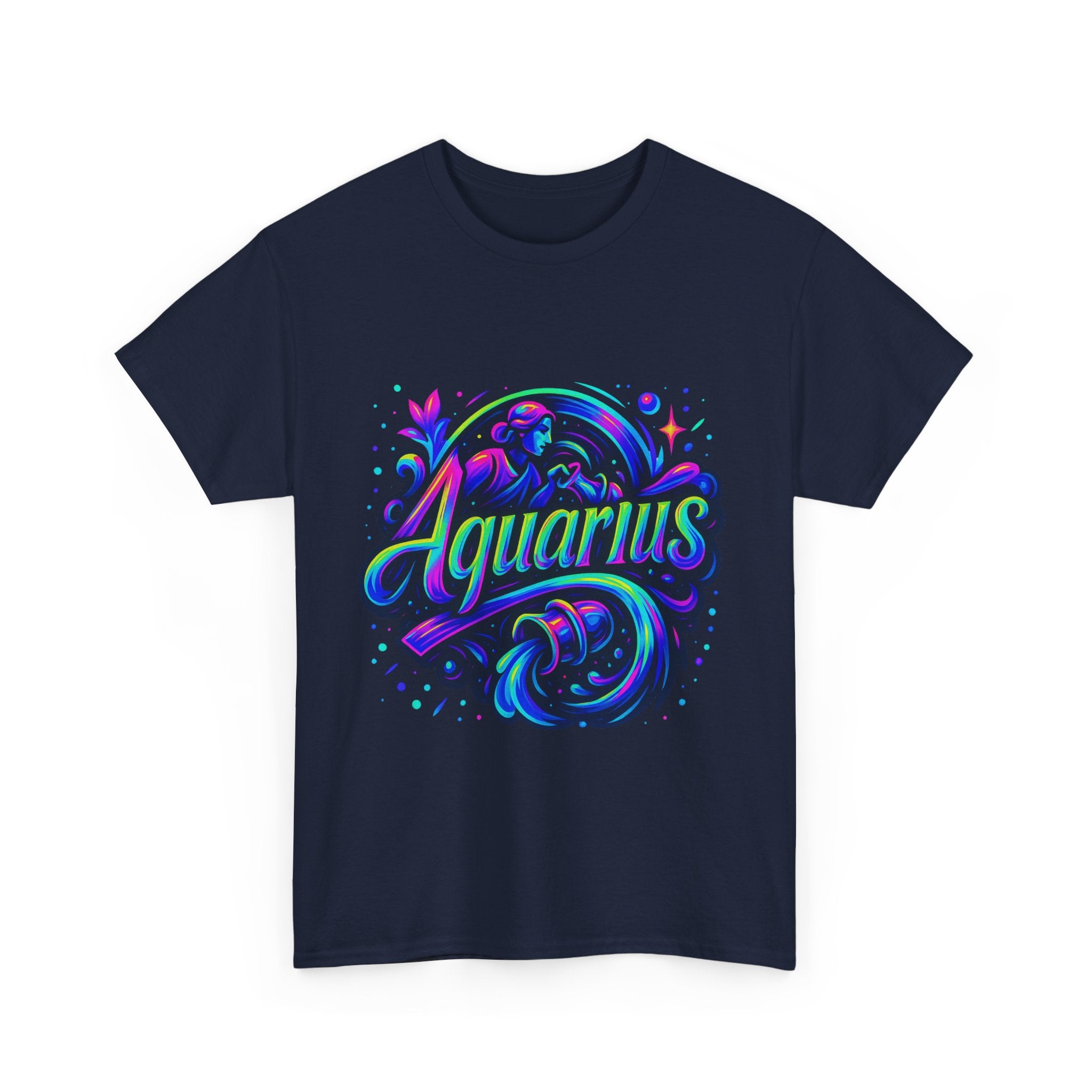 Neon Aquarius Zodiac Tee
