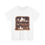 Cute Ghost Reading Books Halloween Librarian Book Long Sleeve T-Shirt