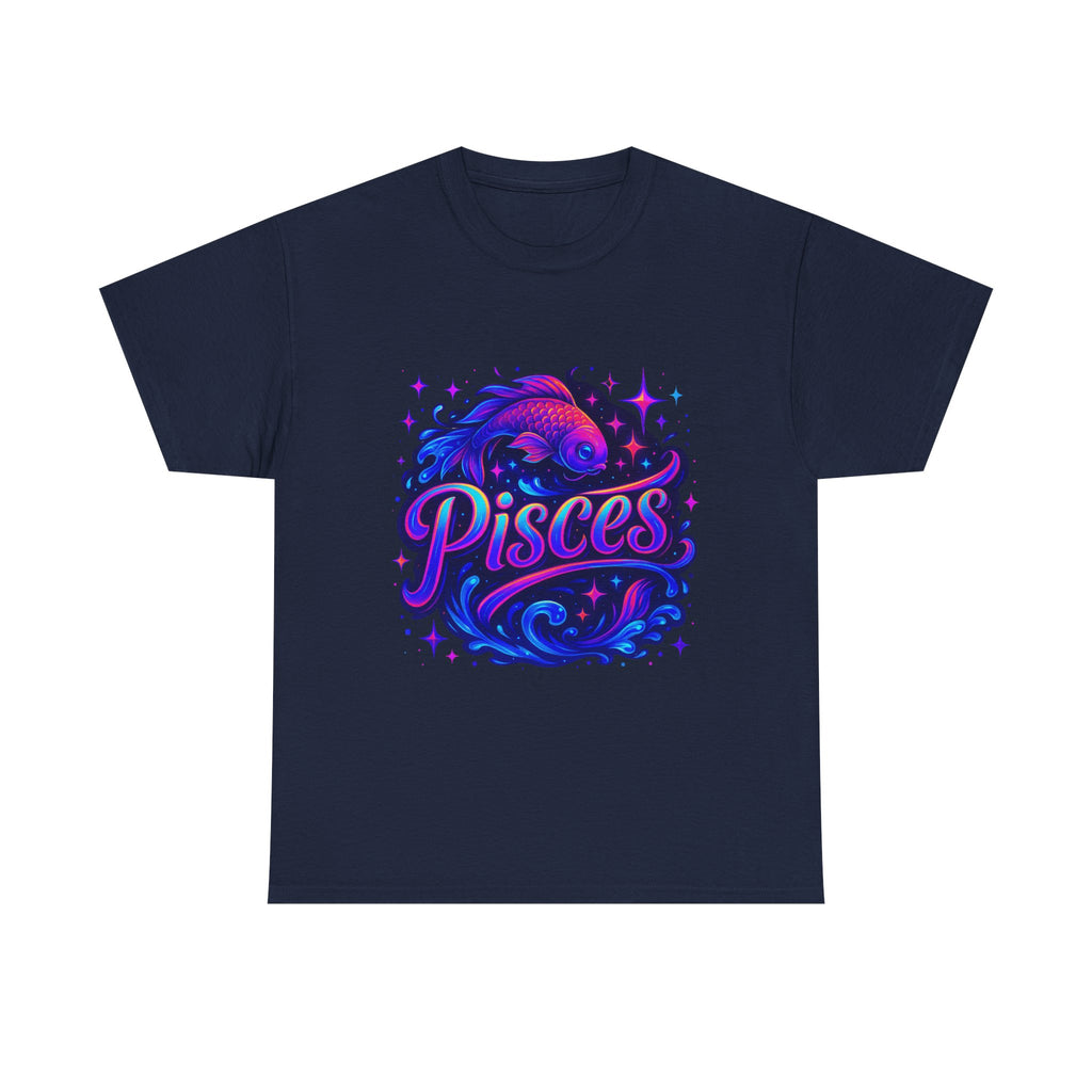 Neon Pisces Zodiac Tee
