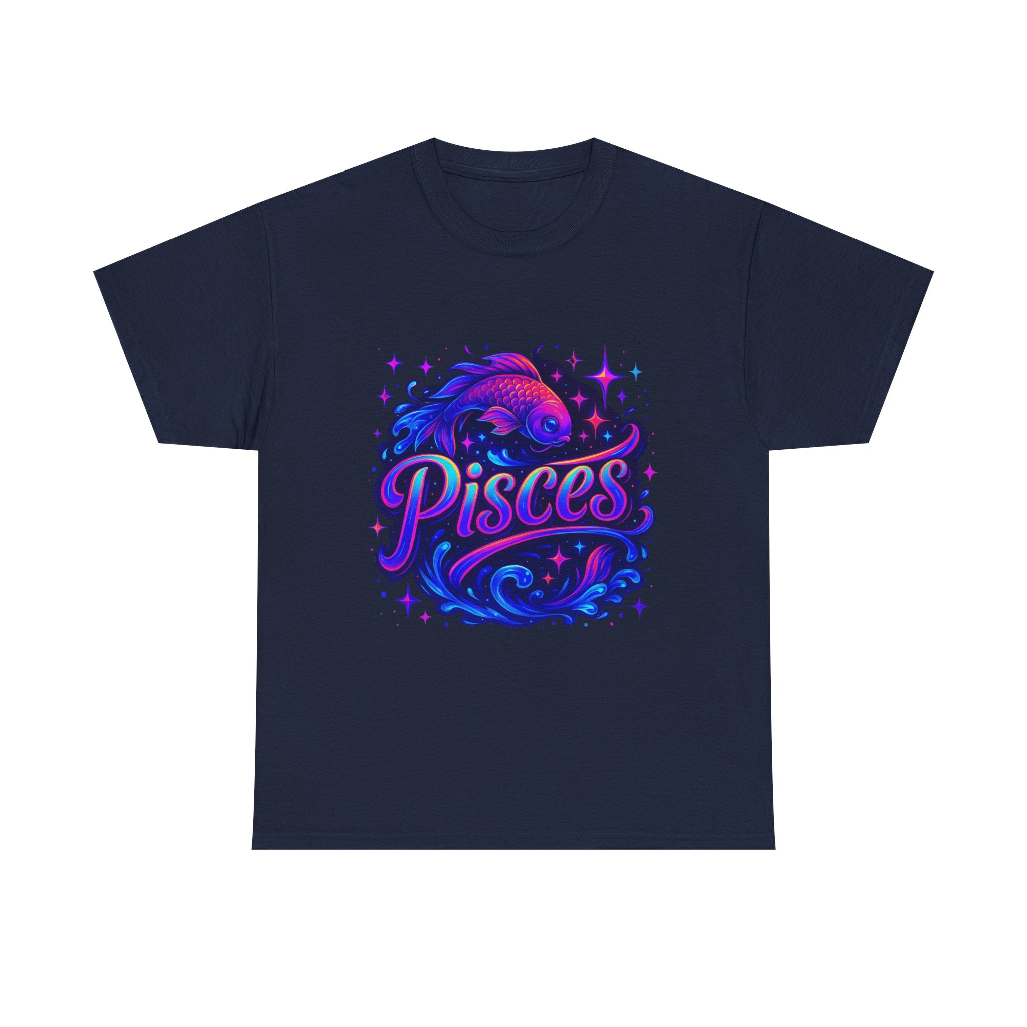 Neon Pisces Zodiac Tee