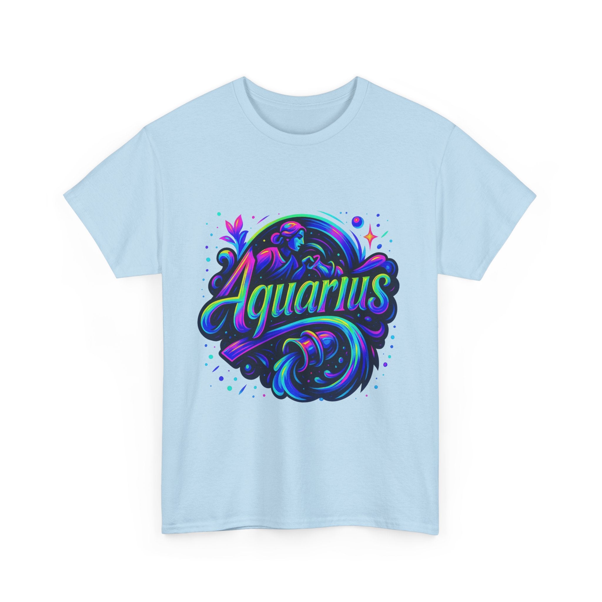 Neon Aquarius Zodiac Tee