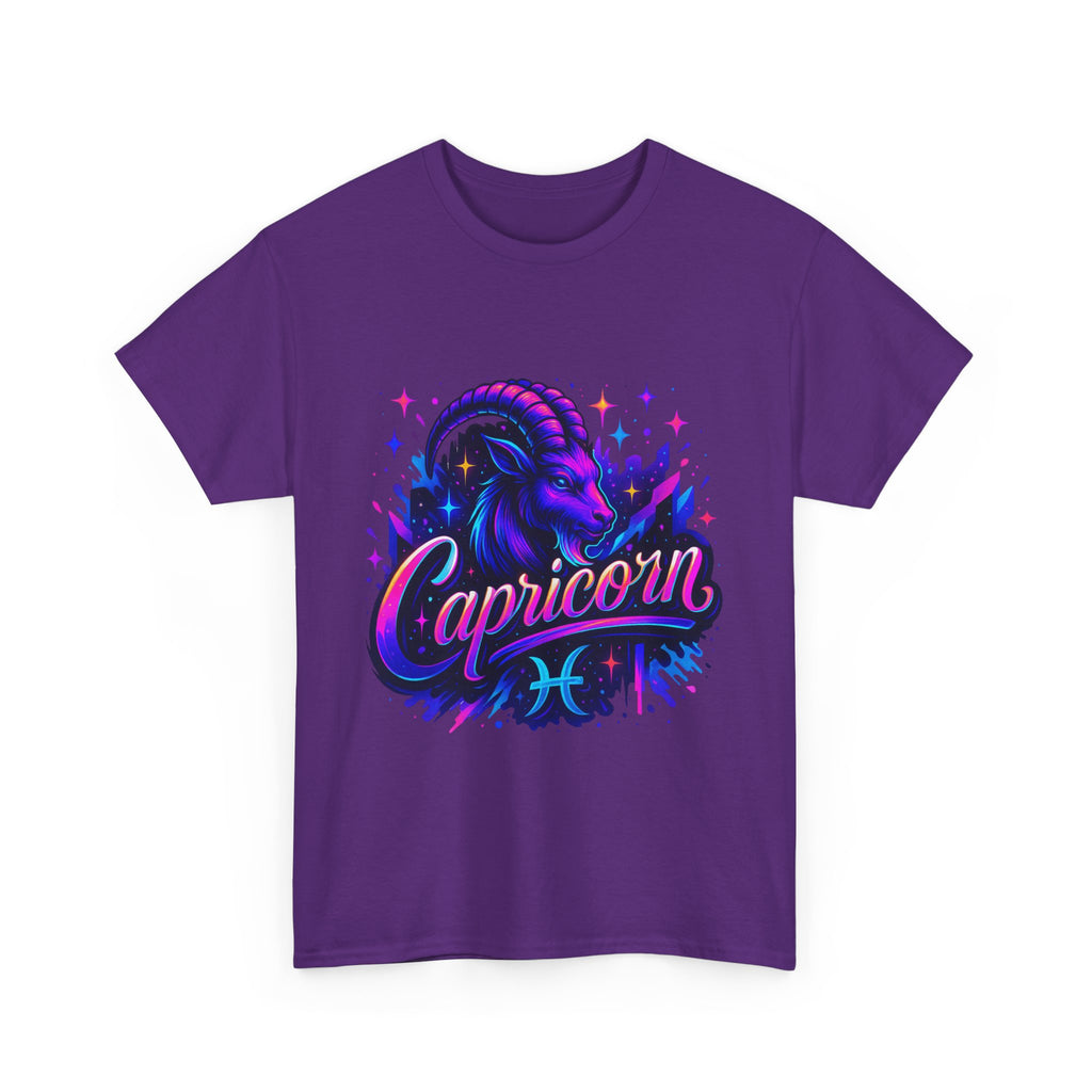 Neon Capricorn Zodiac Tee