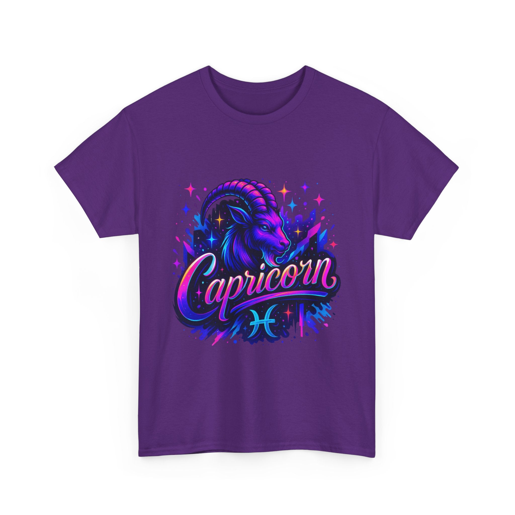 Neon Capricorn Zodiac Tee