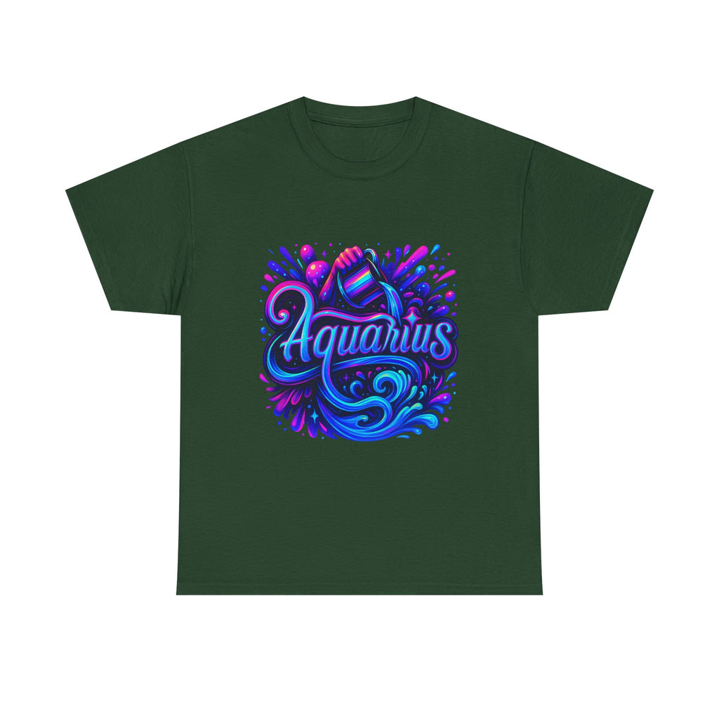 Neon Aquarius Zodiac Tee
