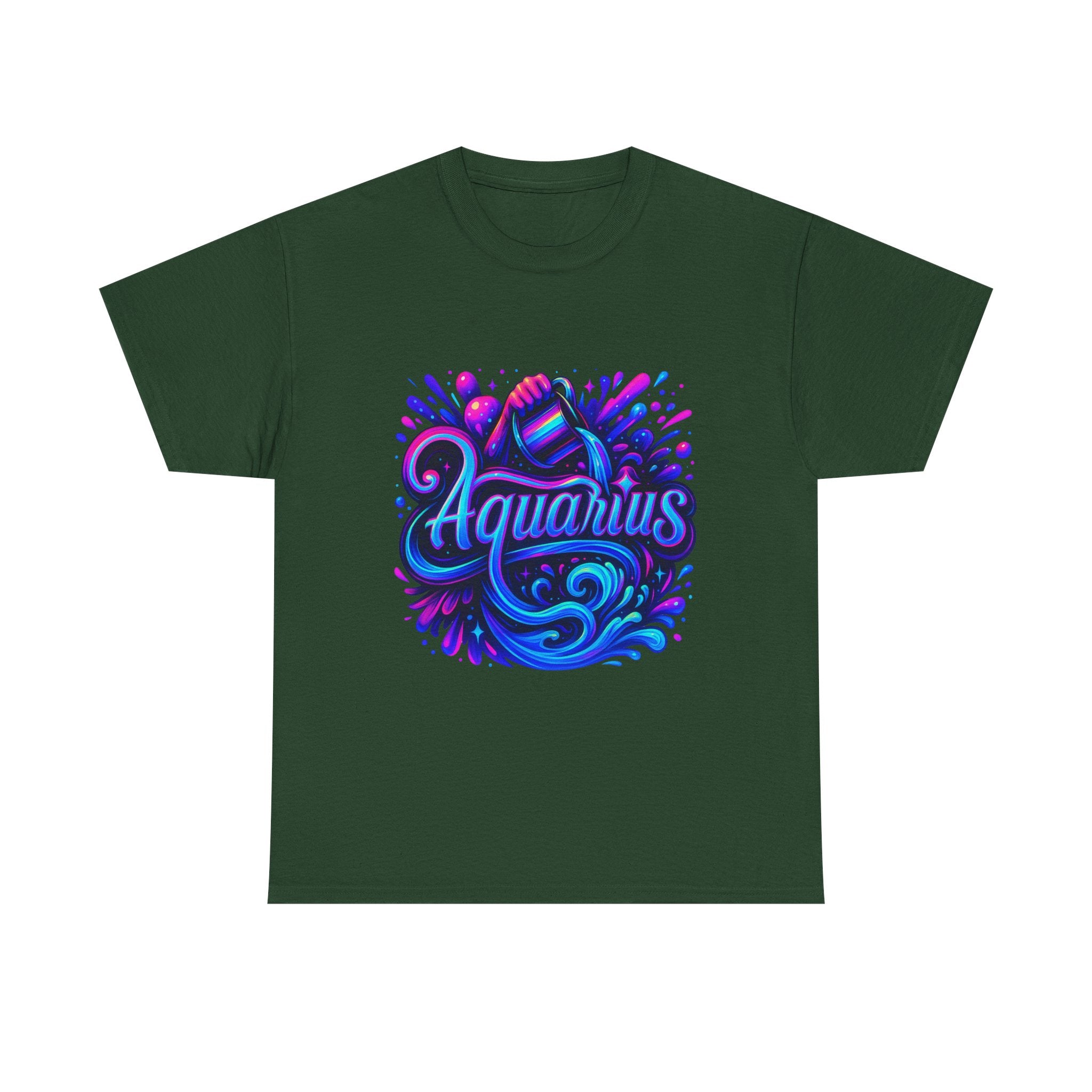 Neon Aquarius Zodiac Tee