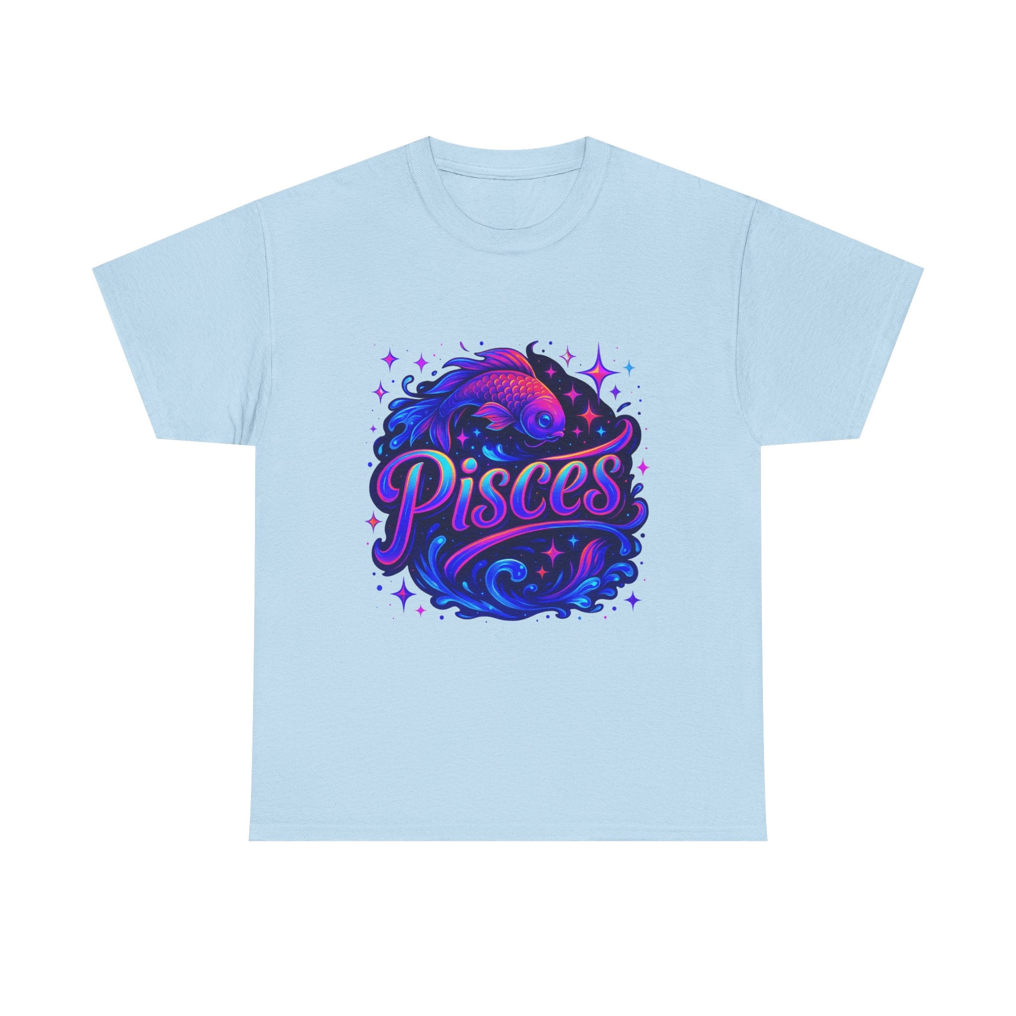 Neon Pisces Zodiac Tee
