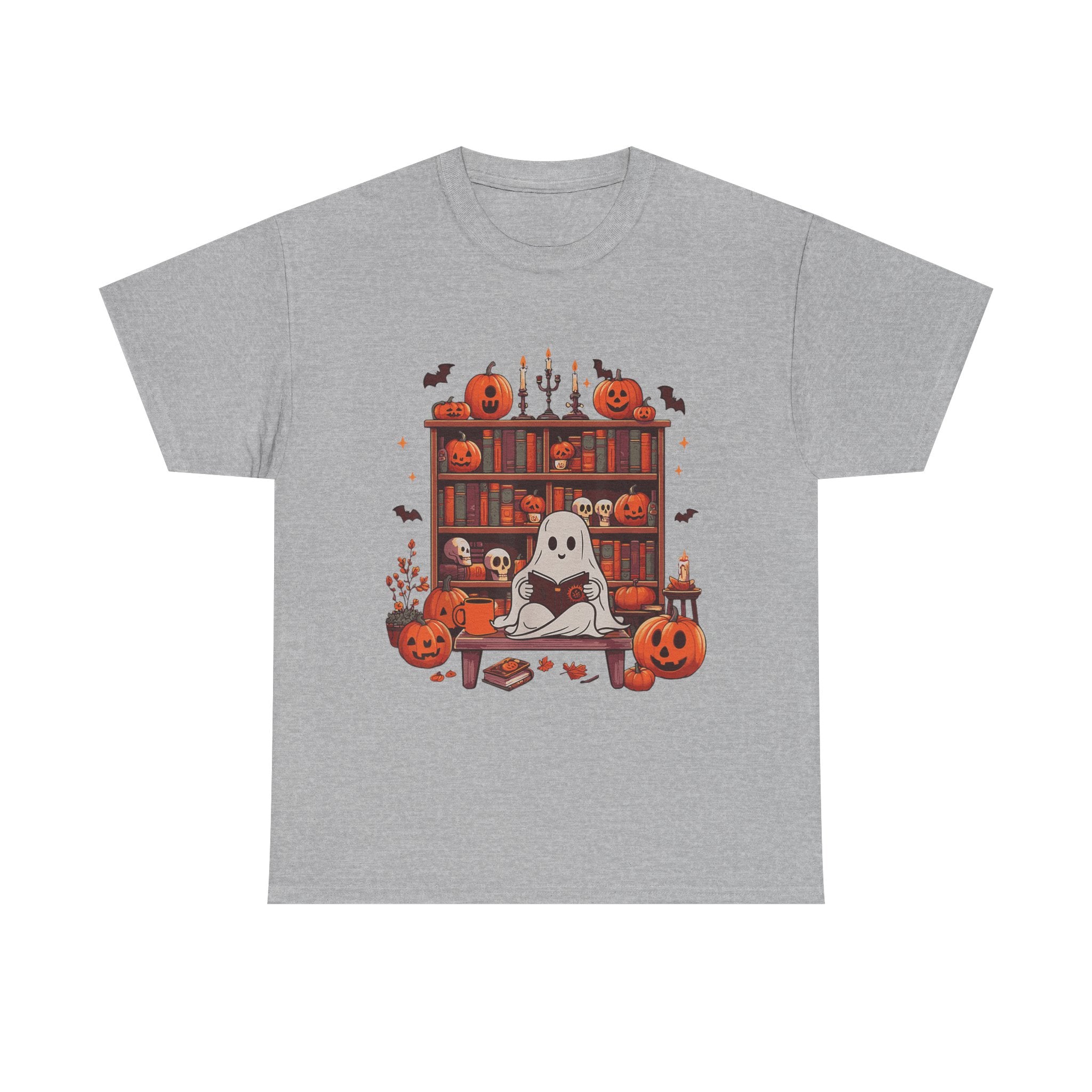 Ghost Book Reader, Reading Book lover Halloween T-Shirt