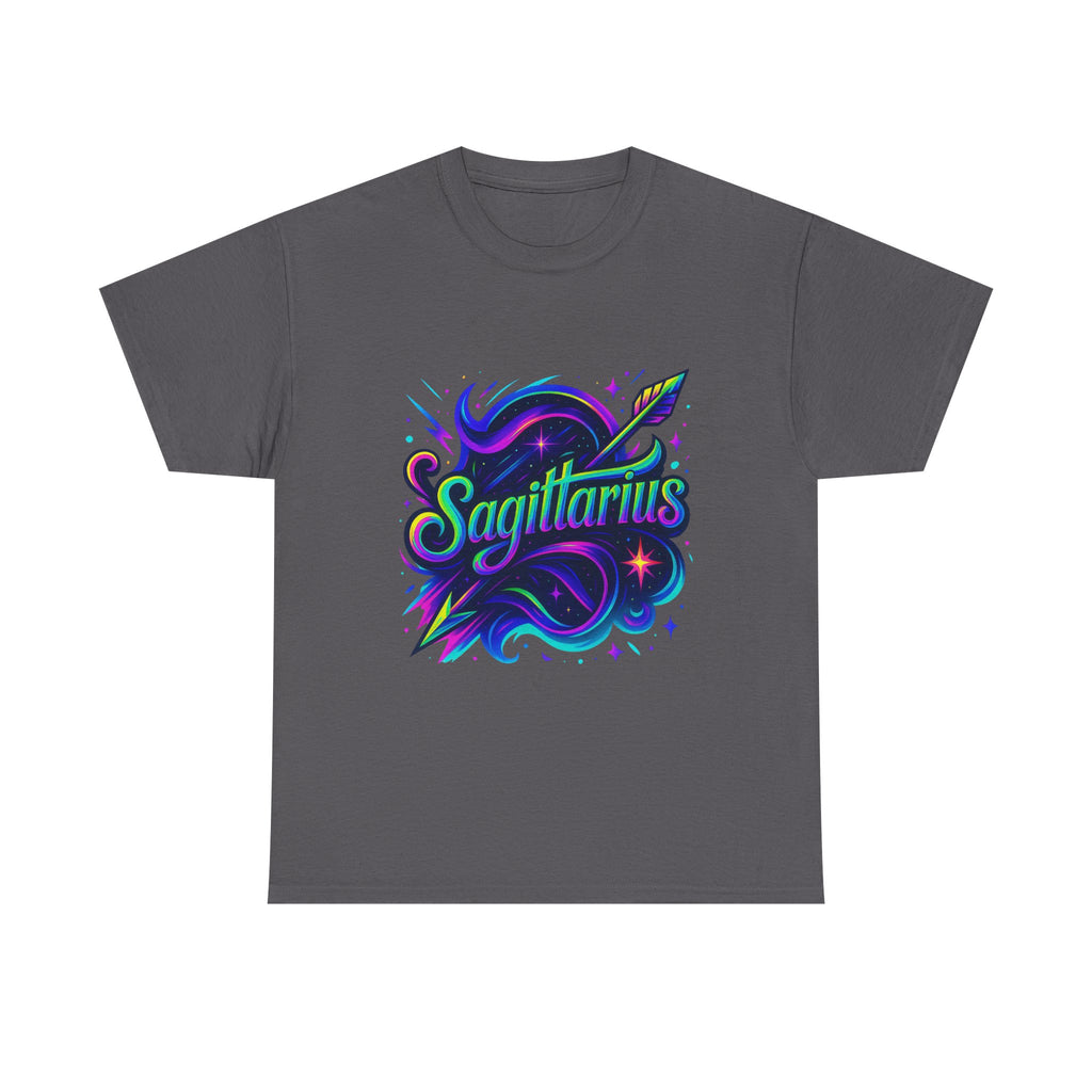 Neon Sagittarius Zodiac Tee