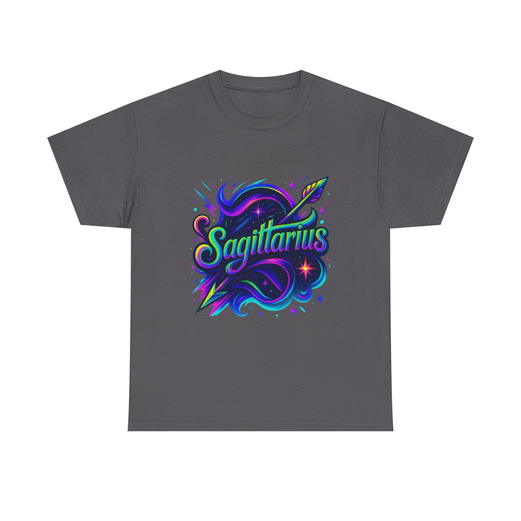 Neon Sagittarius Zodiac Tee