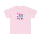 Grandpa Loves You Unisex Tee, Pink Blue Graphic T-Shirt, Gift for Grandpa, Family Shirt, Gender Neutral Top, Father's Day Present