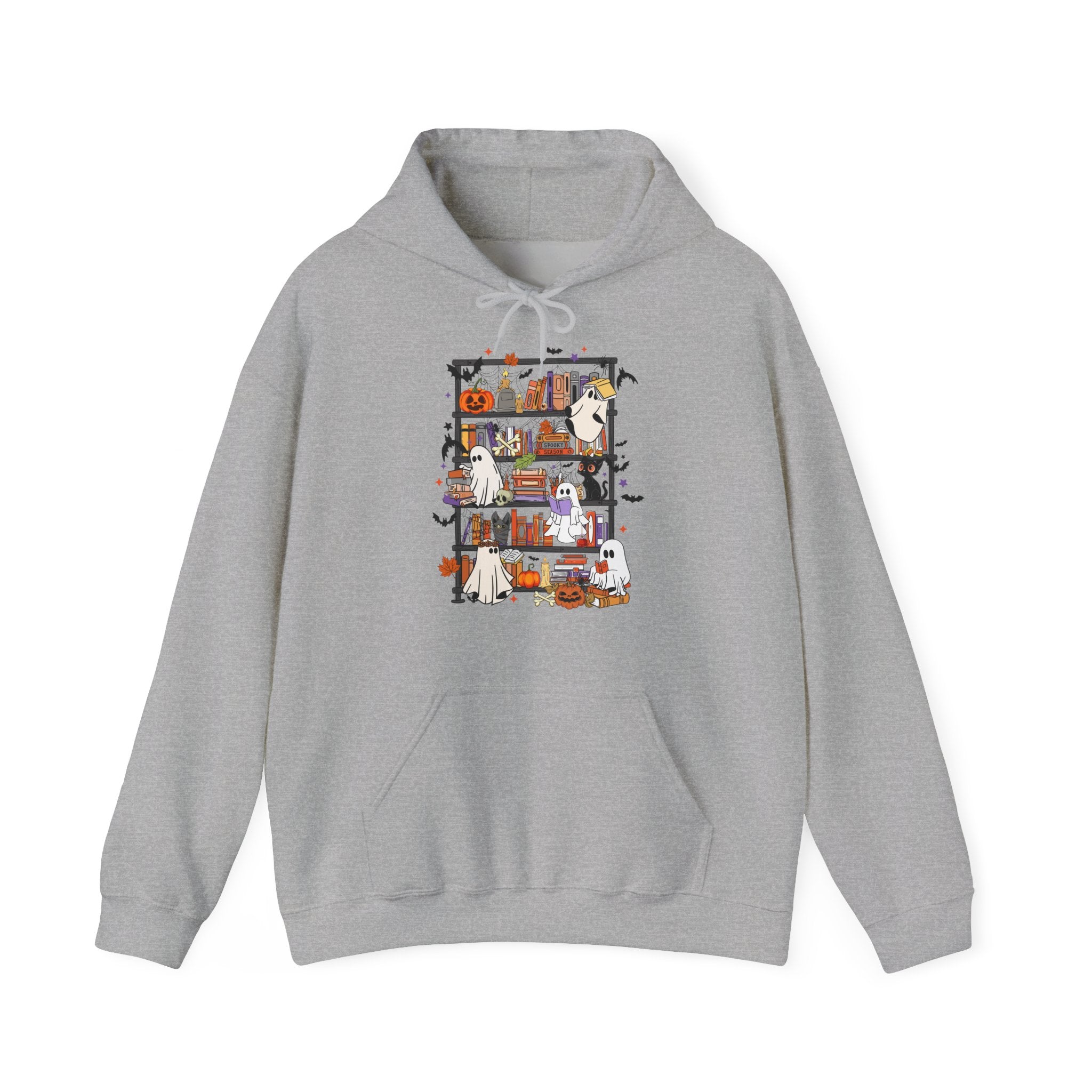 Ghost Reading Books Halloween Hoodie