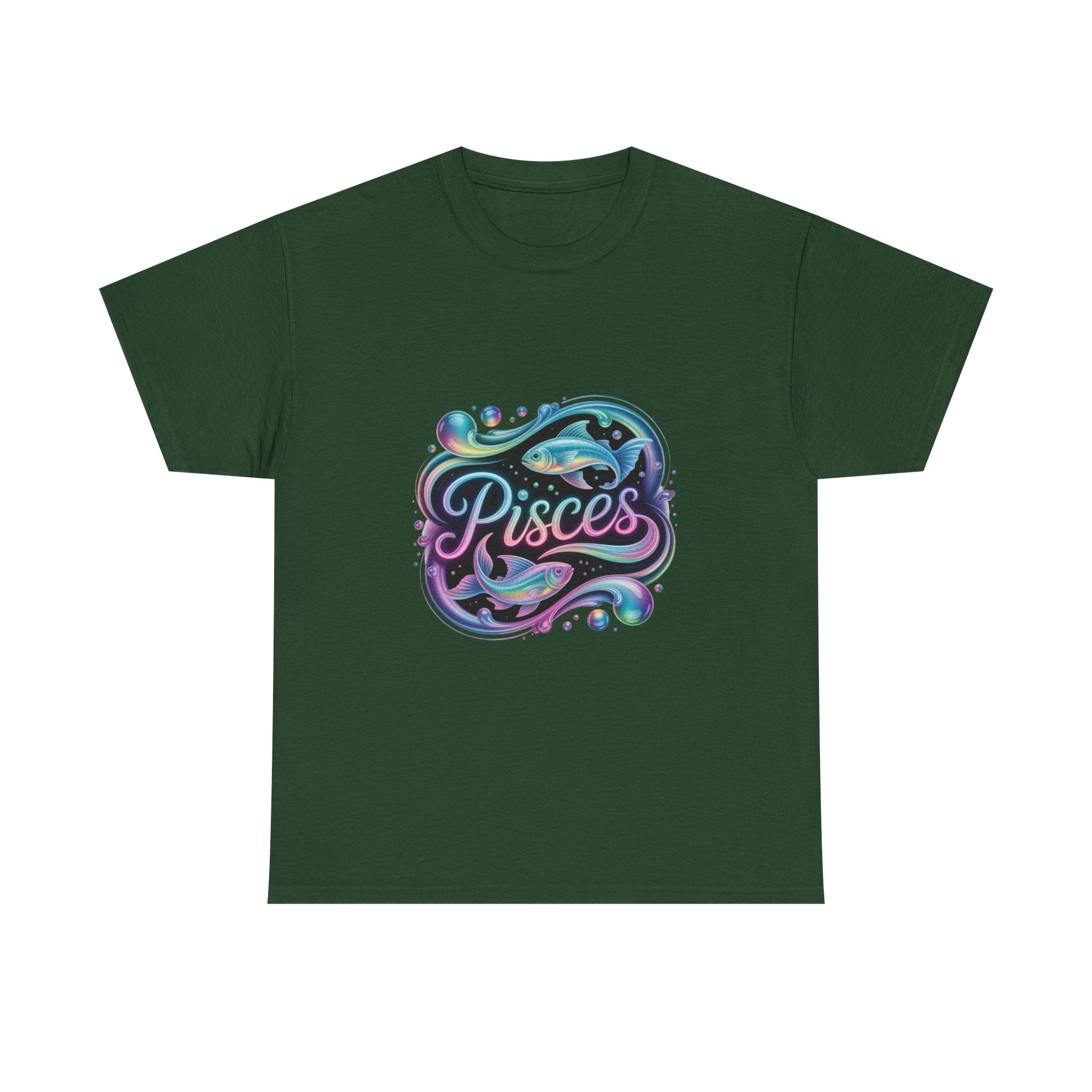 Neon Pisces Zodiac Tee