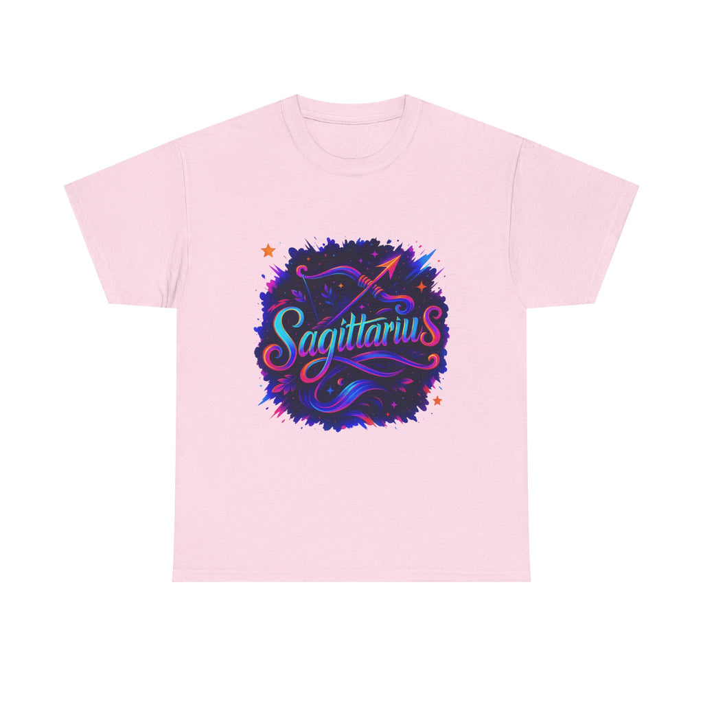 Neon Sagittarius Zodiac Tee