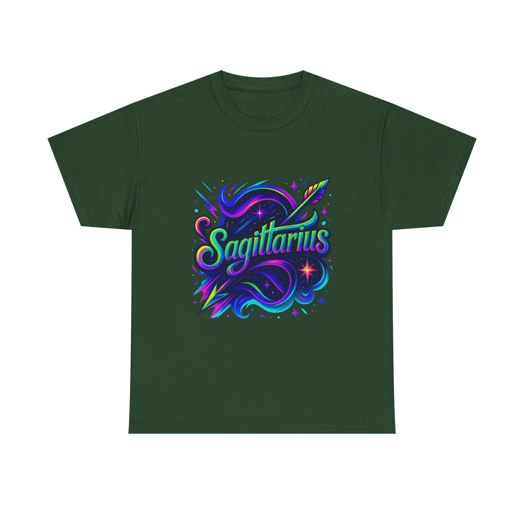 Neon Sagittarius Zodiac Tee