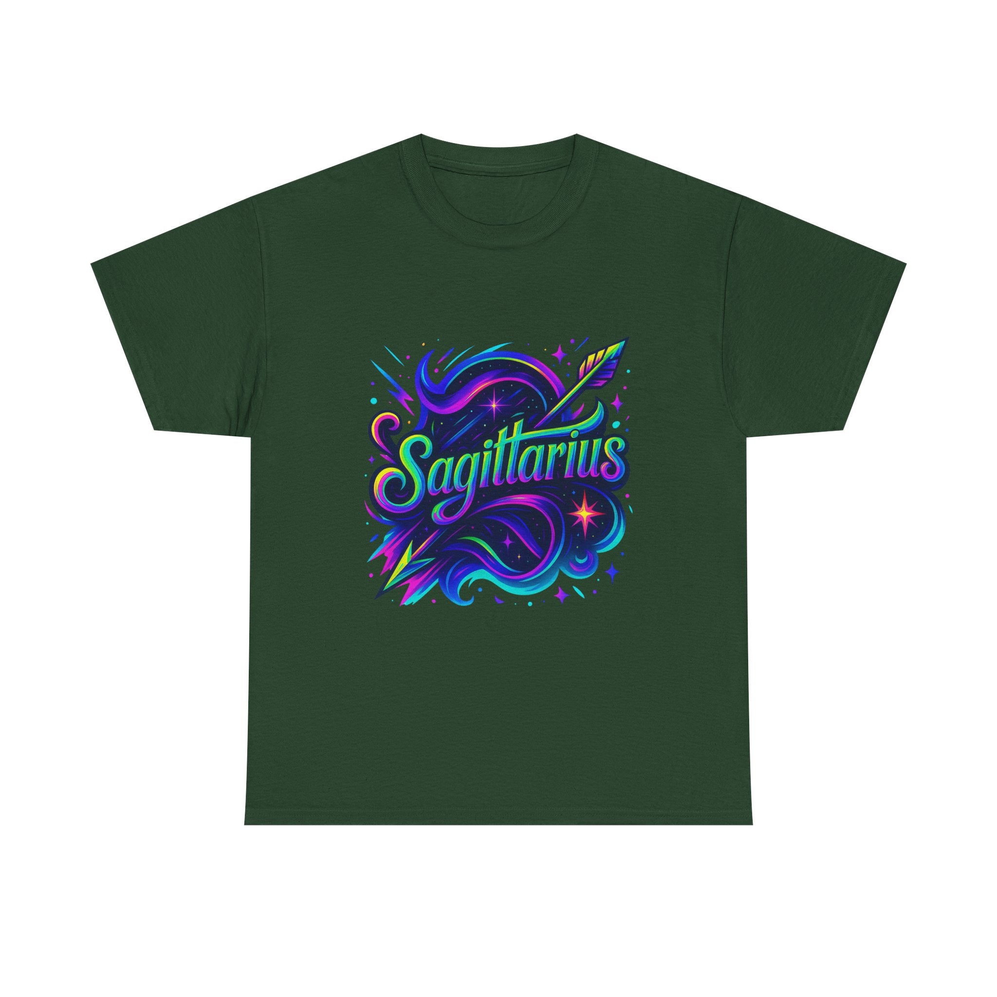 Neon Sagittarius Zodiac Tee