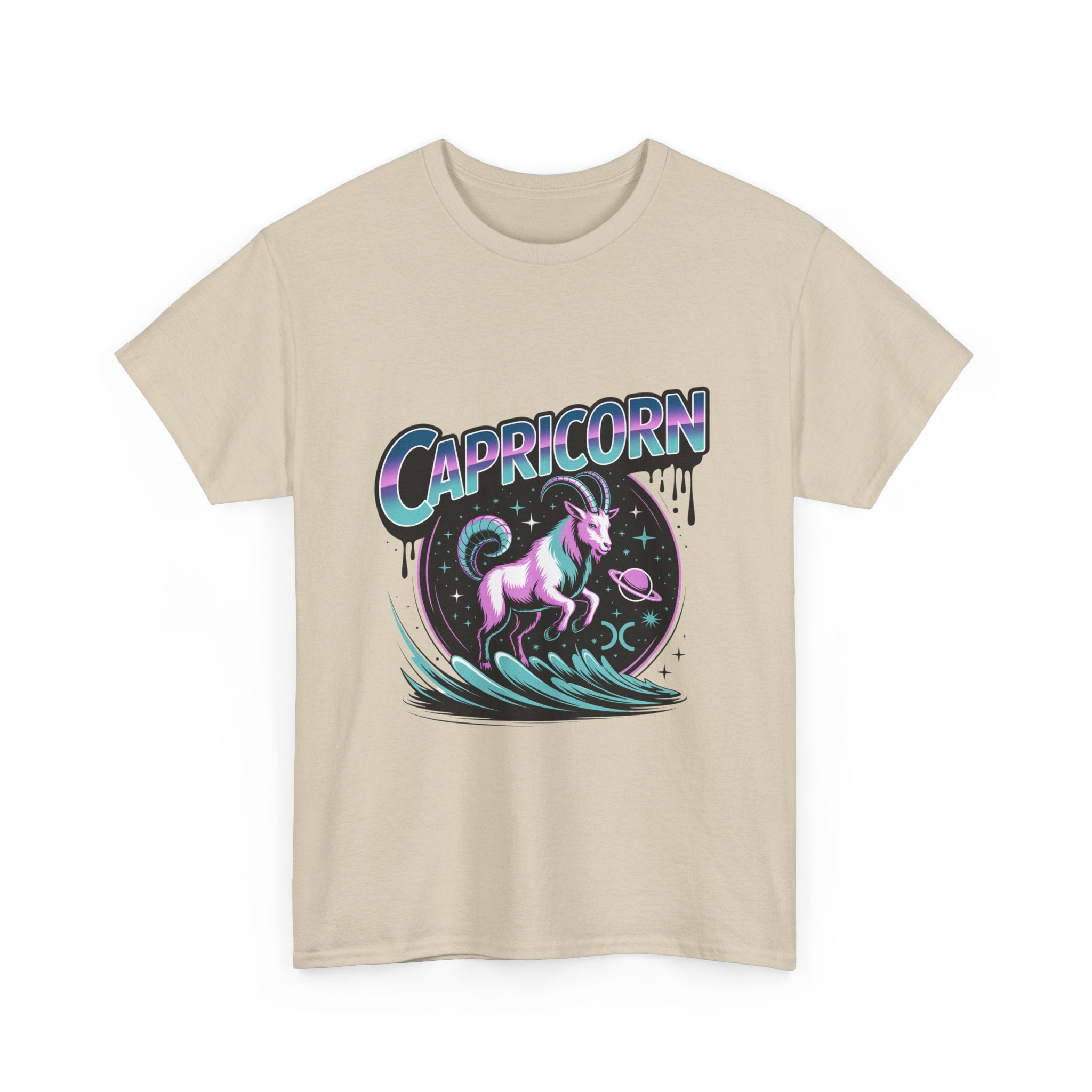 Neon Capricorn Zodiac Tee