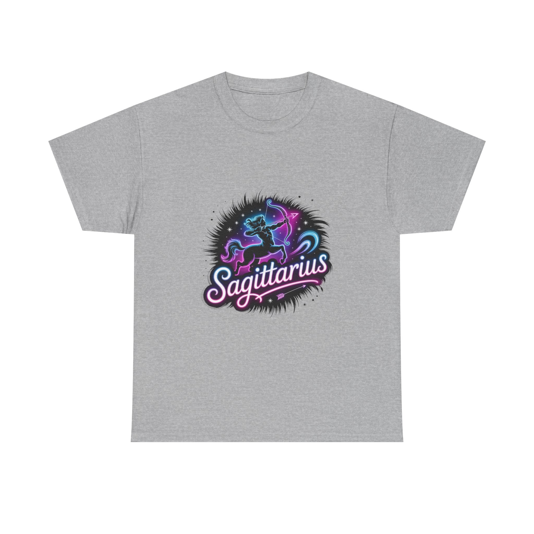 Neon Sagittarius Zodiac Tee