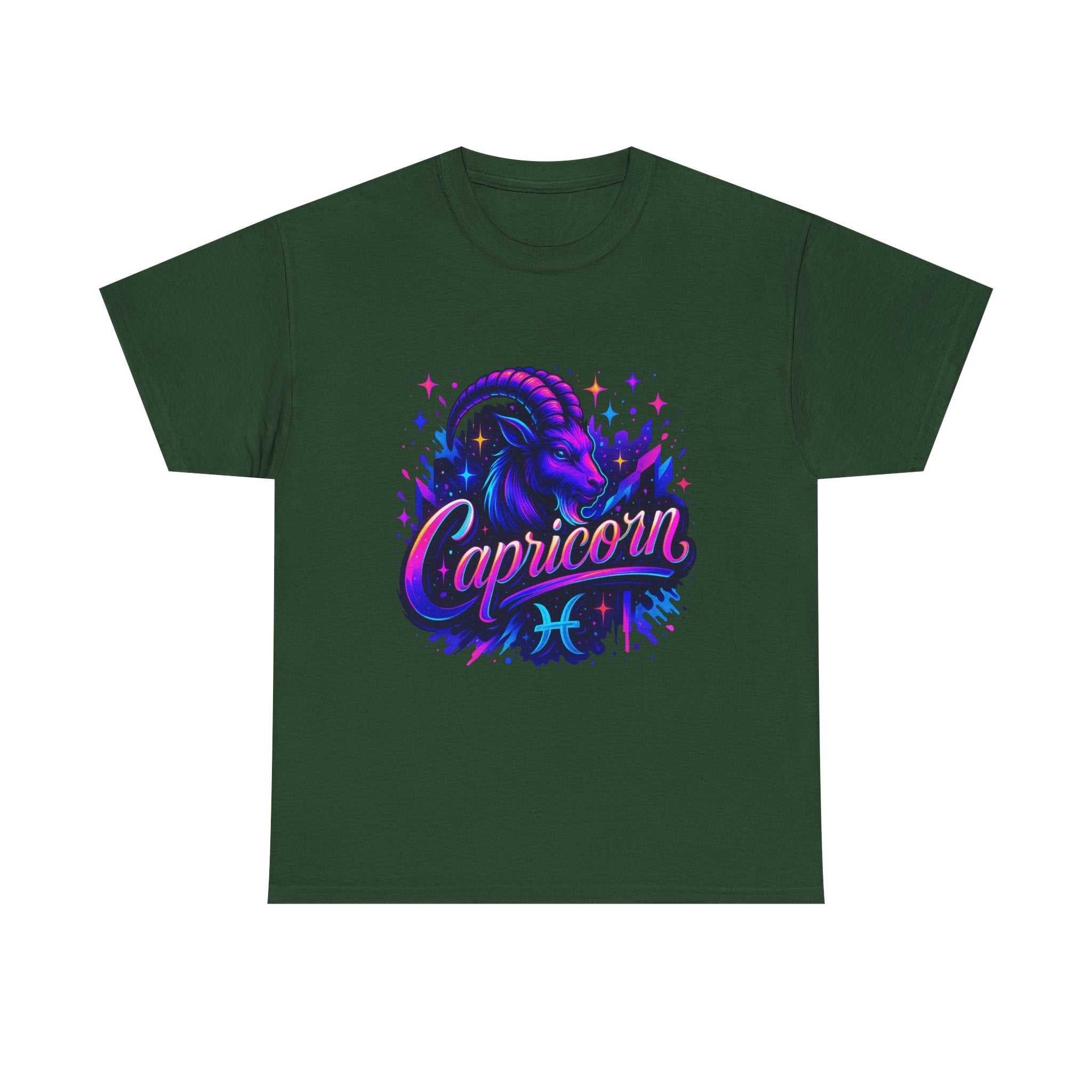 Neon Capricorn Zodiac Tee