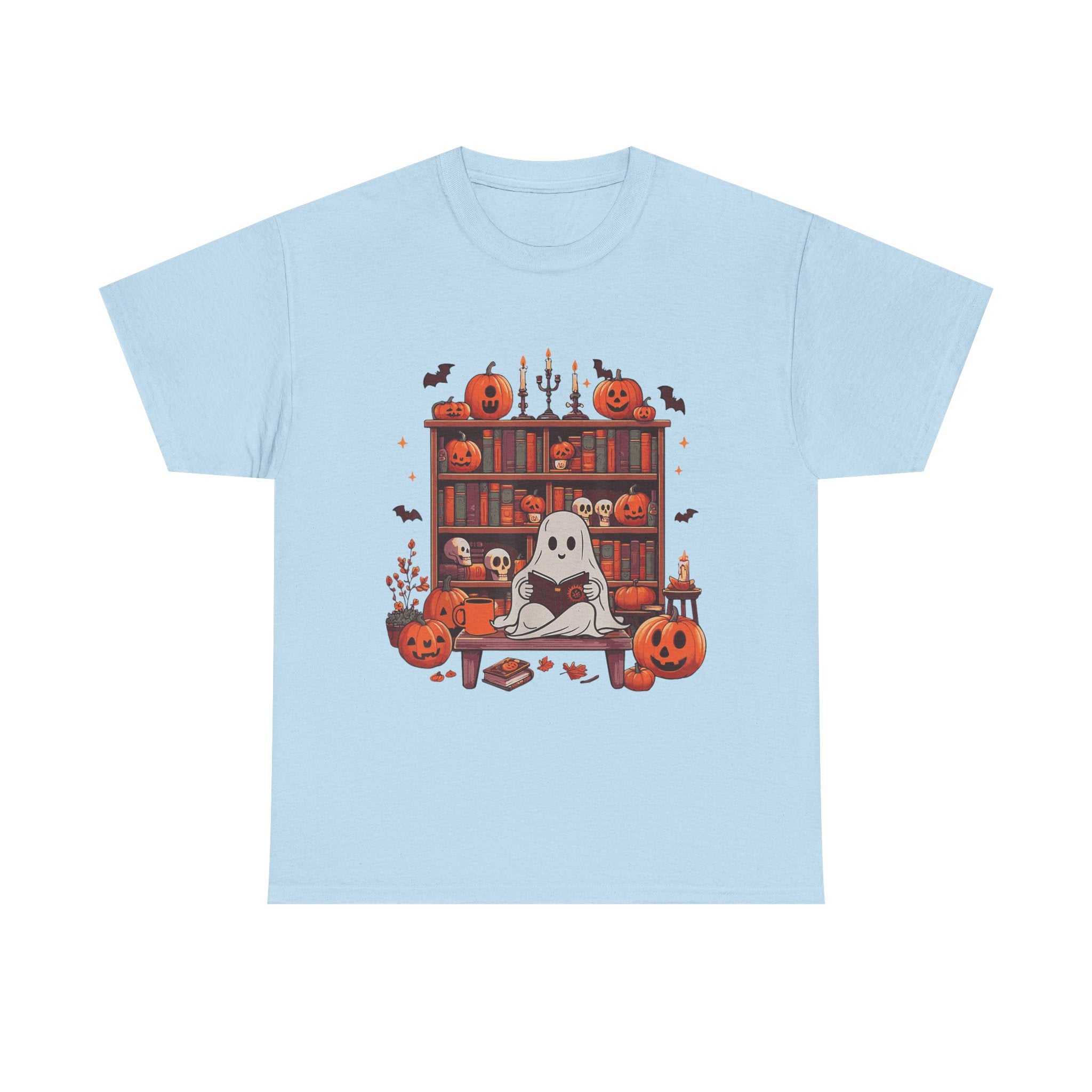 Ghost Book Reader, Reading Book lover Halloween T-Shirt