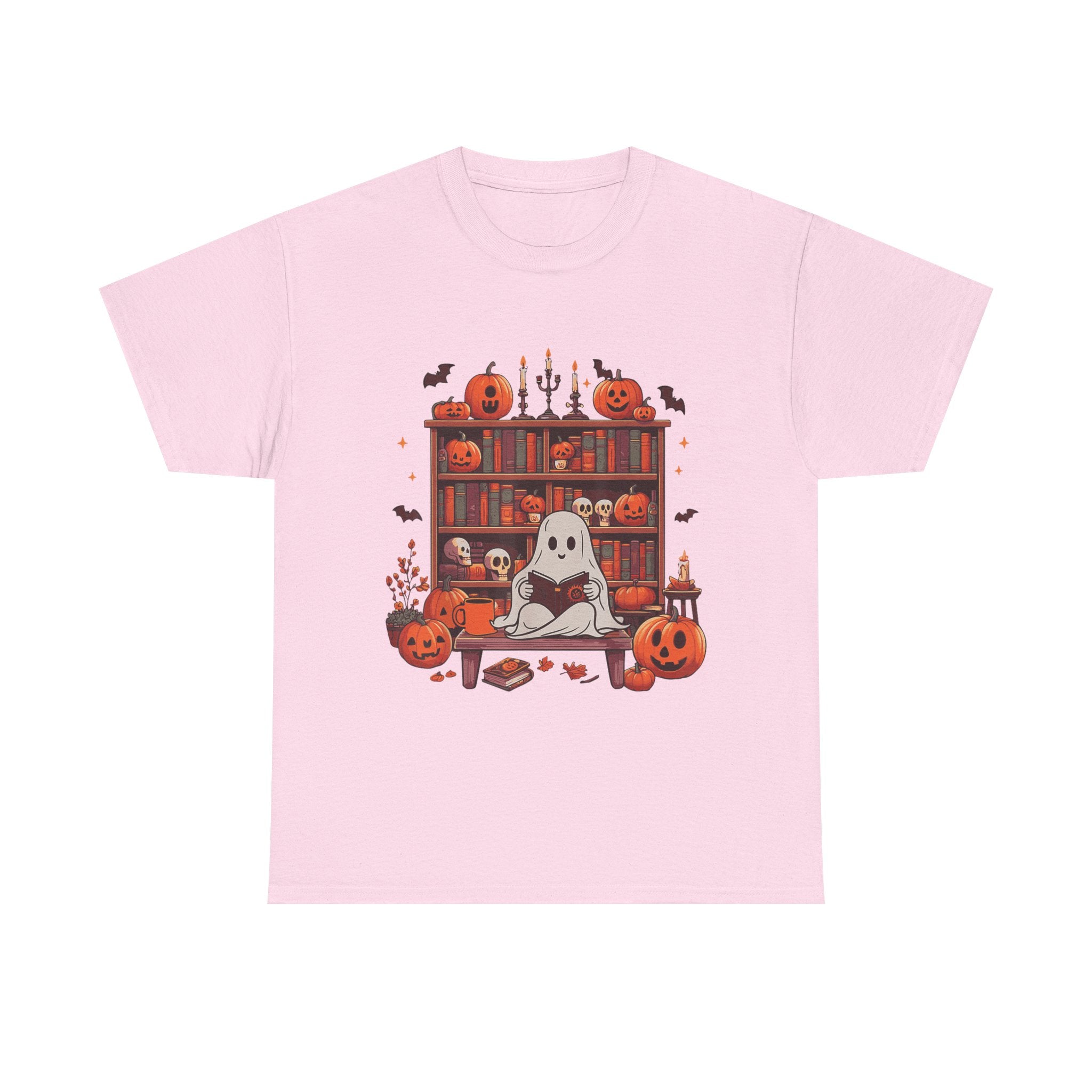 Ghost Book Reader, Reading Book lover Halloween T-Shirt