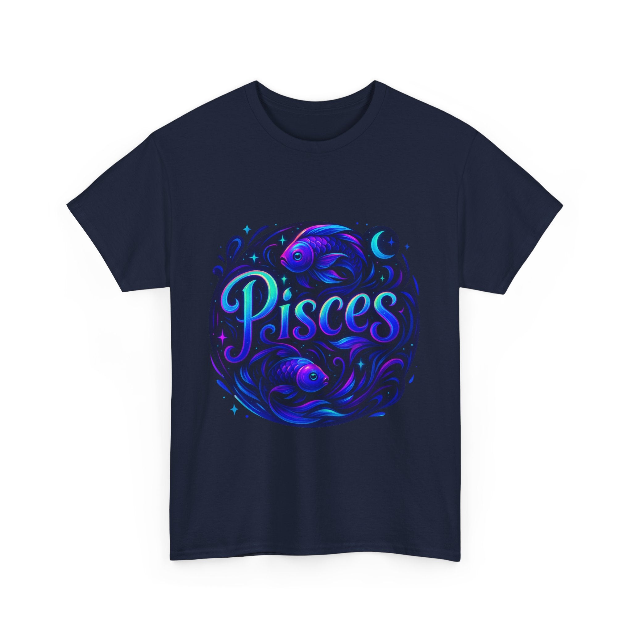 Neon Pisces Zodiac Tee