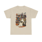 Ghost Book Reading Halloween Books Lover Teacher Kids T-Shirt
